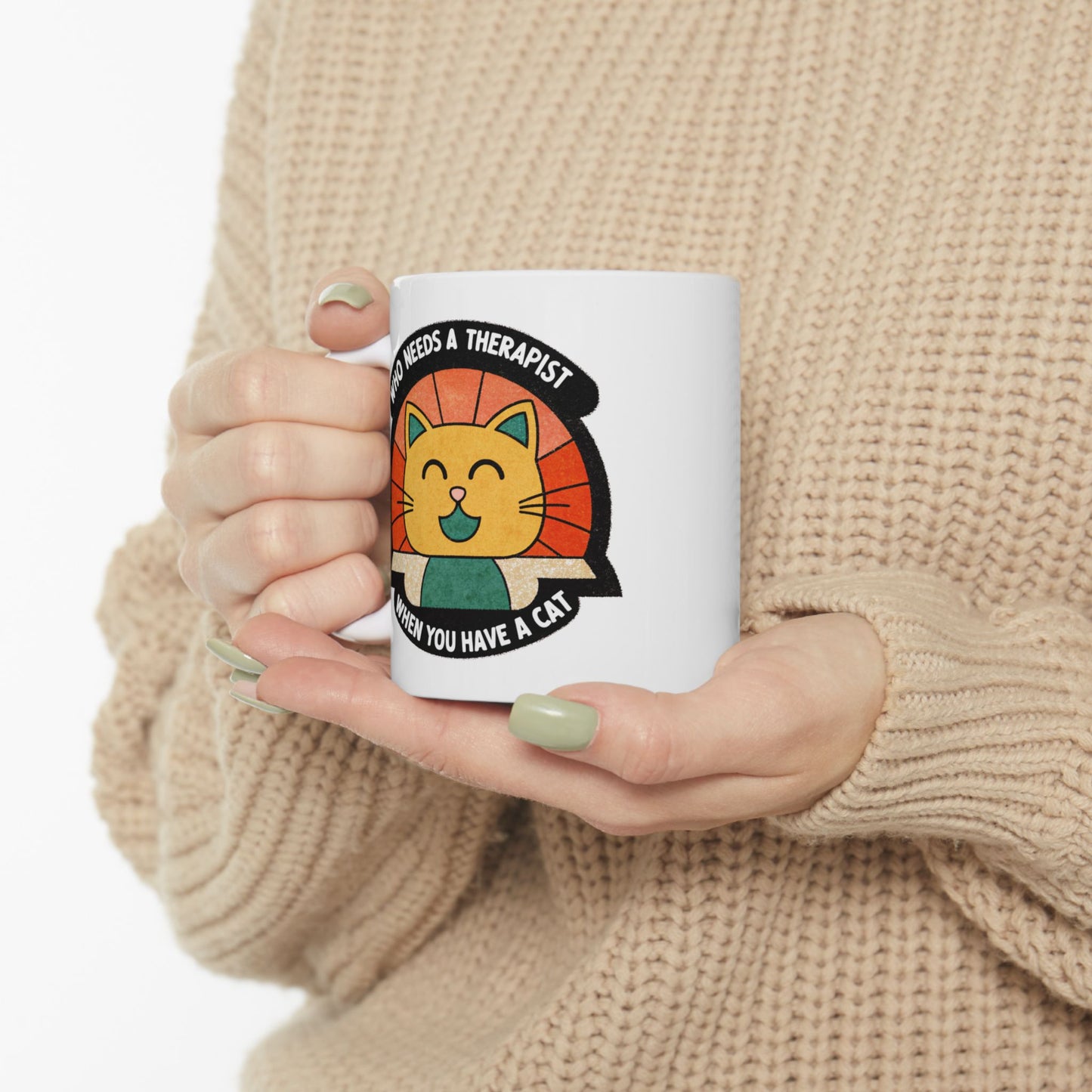 Therapist Cat Ceramic Mug - 11oz & 15oz