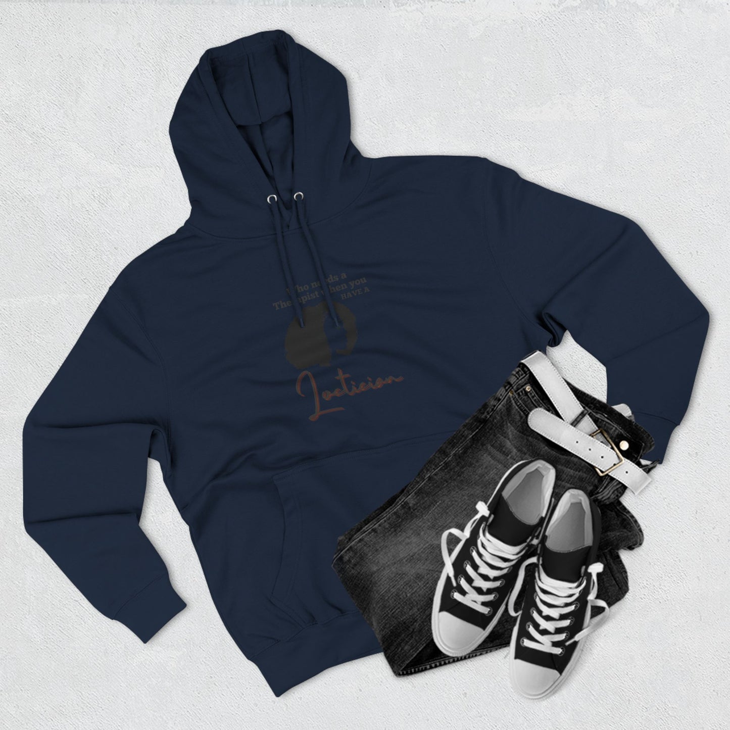 Stylish Therapist Fleece Hoodie - Empowering Quotes for Mental Health Awareness
