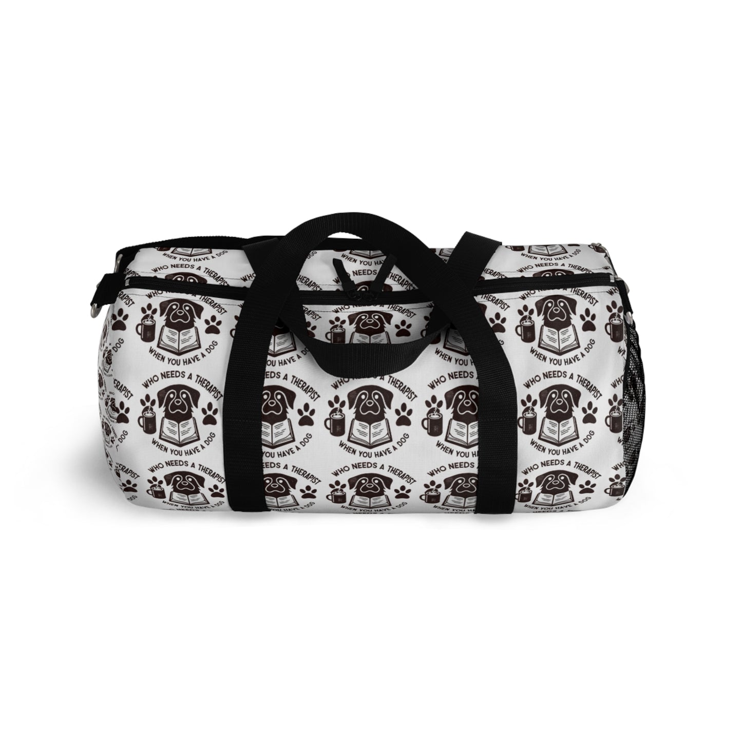 Funny Dog Lover Duffel Bag - 'Who Needs a Therapist?' Design