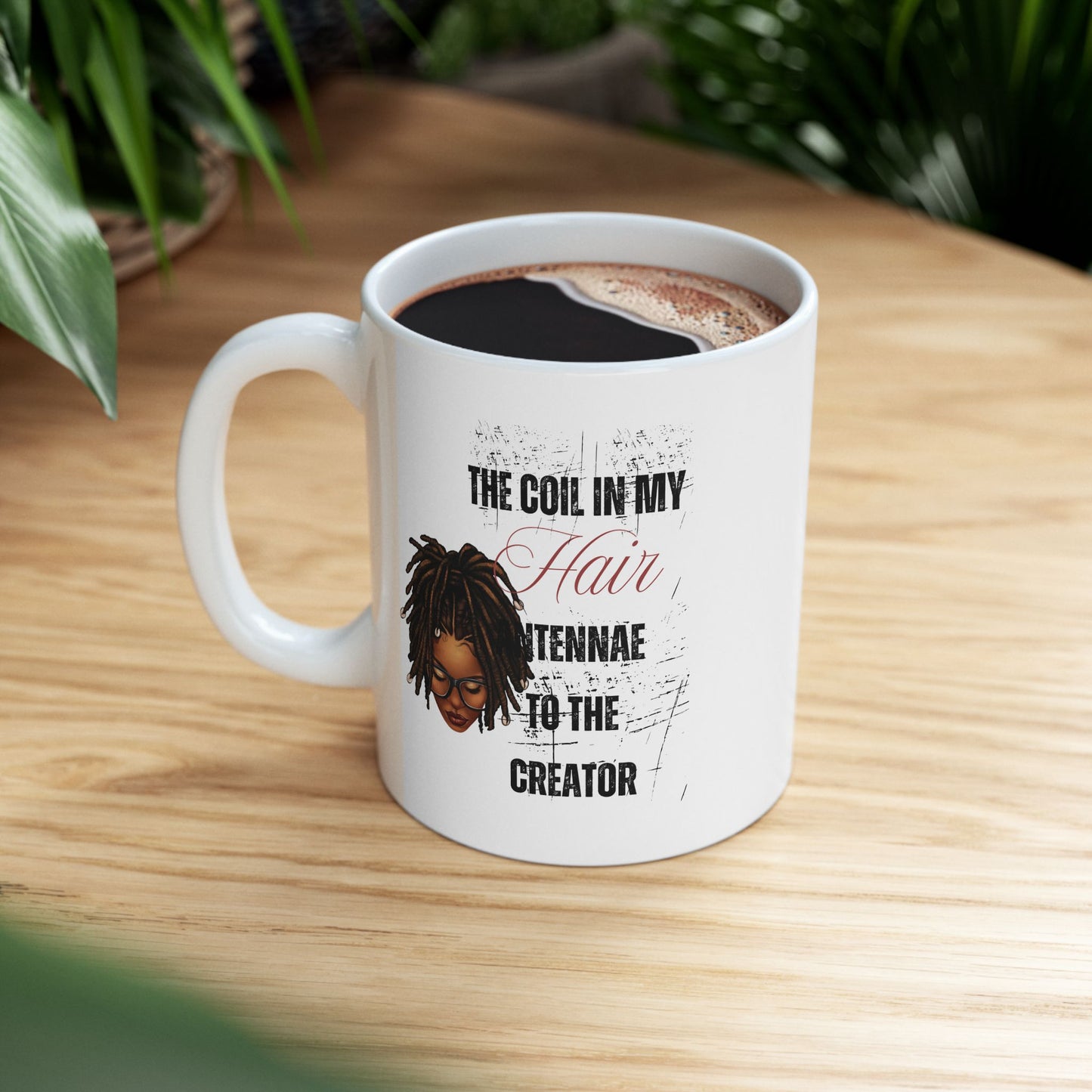 Empowering Ceramic Mug - "Soul in My Hair" Design