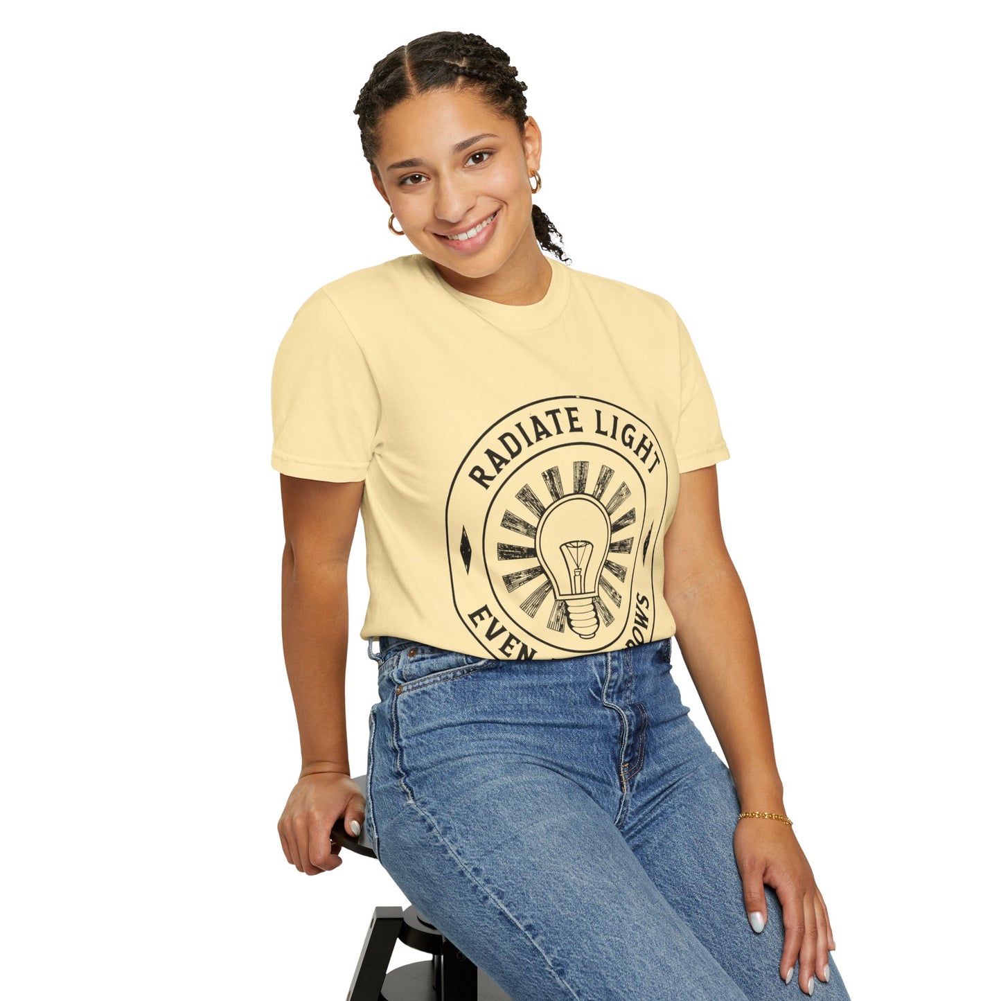 Radiate Light Unisex Garment-Dyed T-Shirt - Inspirational Graphic Tee