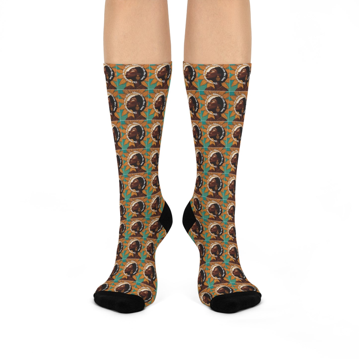 Vibrant Cushioned Crew Socks - Unique Pattern for Comfort and Style