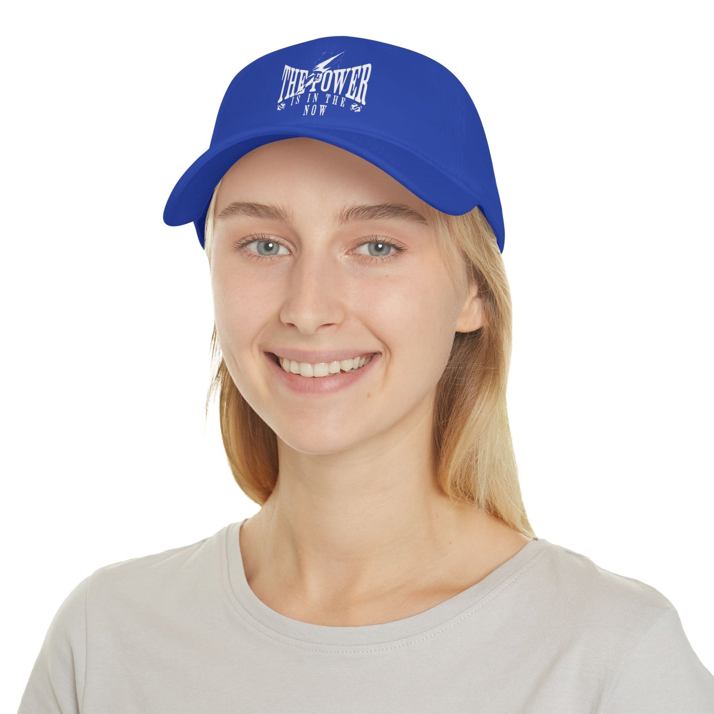 Empowering Red Low Profile Baseball Cap - "The Power is in the Now"