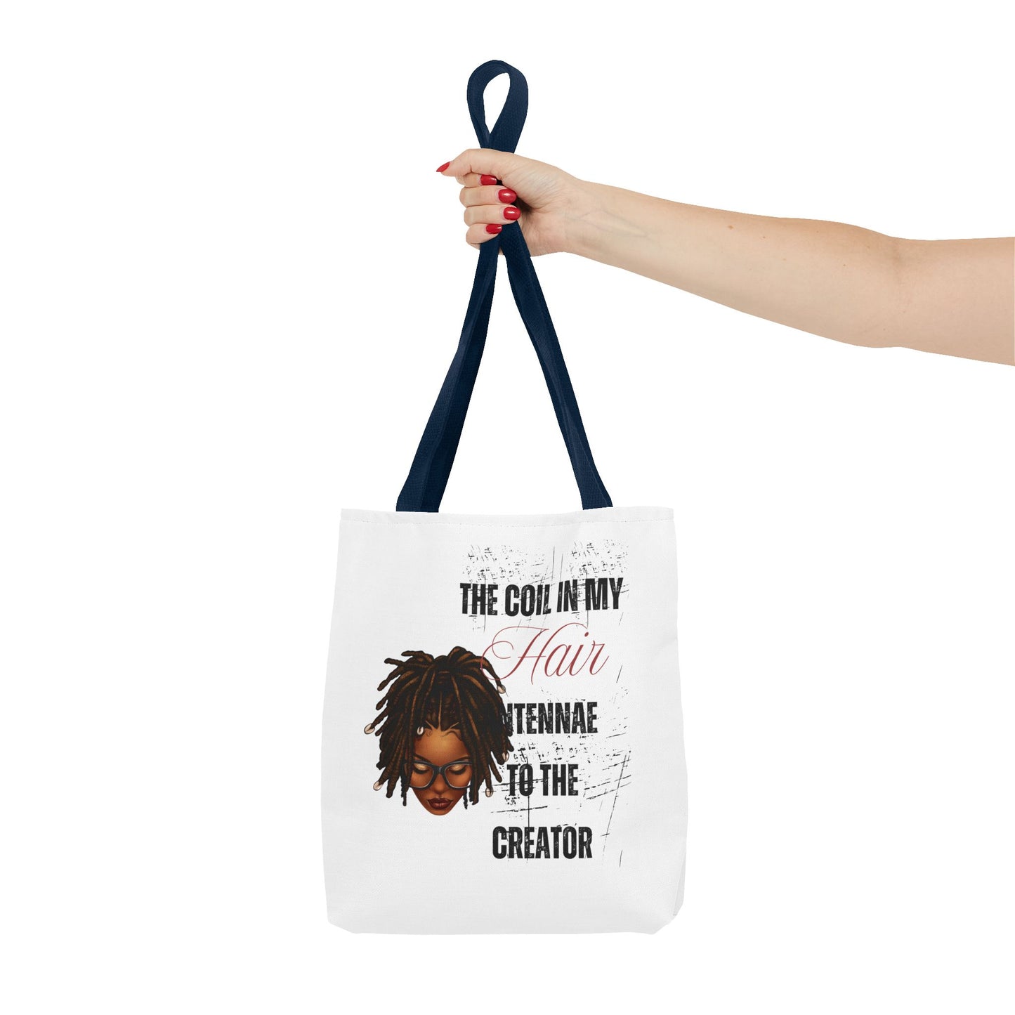 Empowering Black Hair Tote Bag - 'The Coil in My Hair' Design