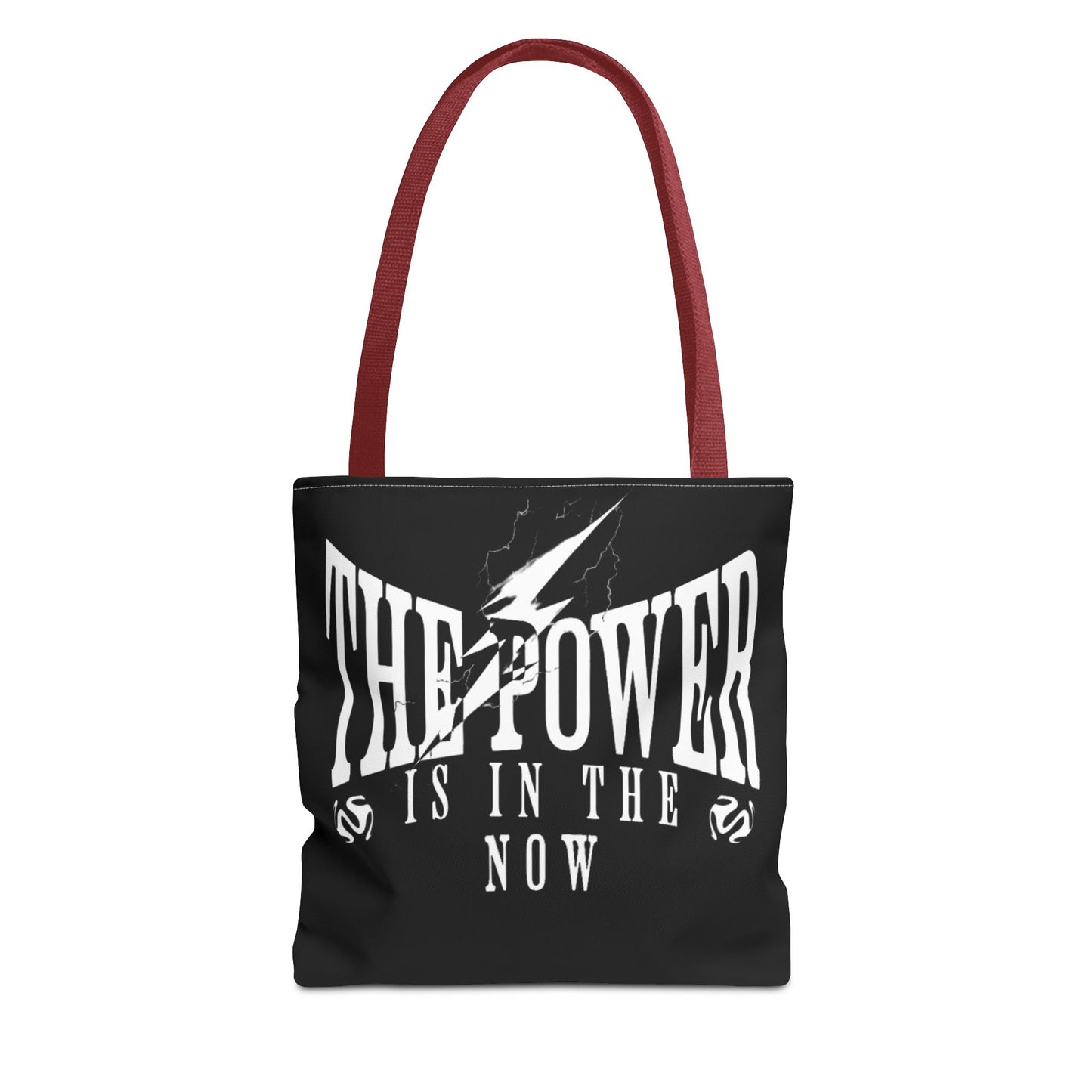 Empowerment Tote Bag - "The Power is in the Now" - Motivational Black Tote for Everyday Use