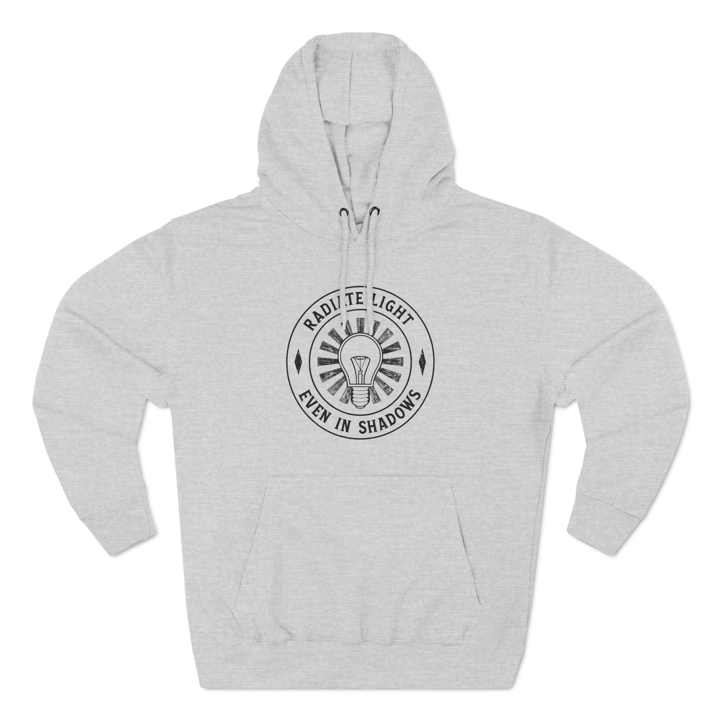 Radiate Light Fleece Hoodie - Inspirational Design for Comfort and Style