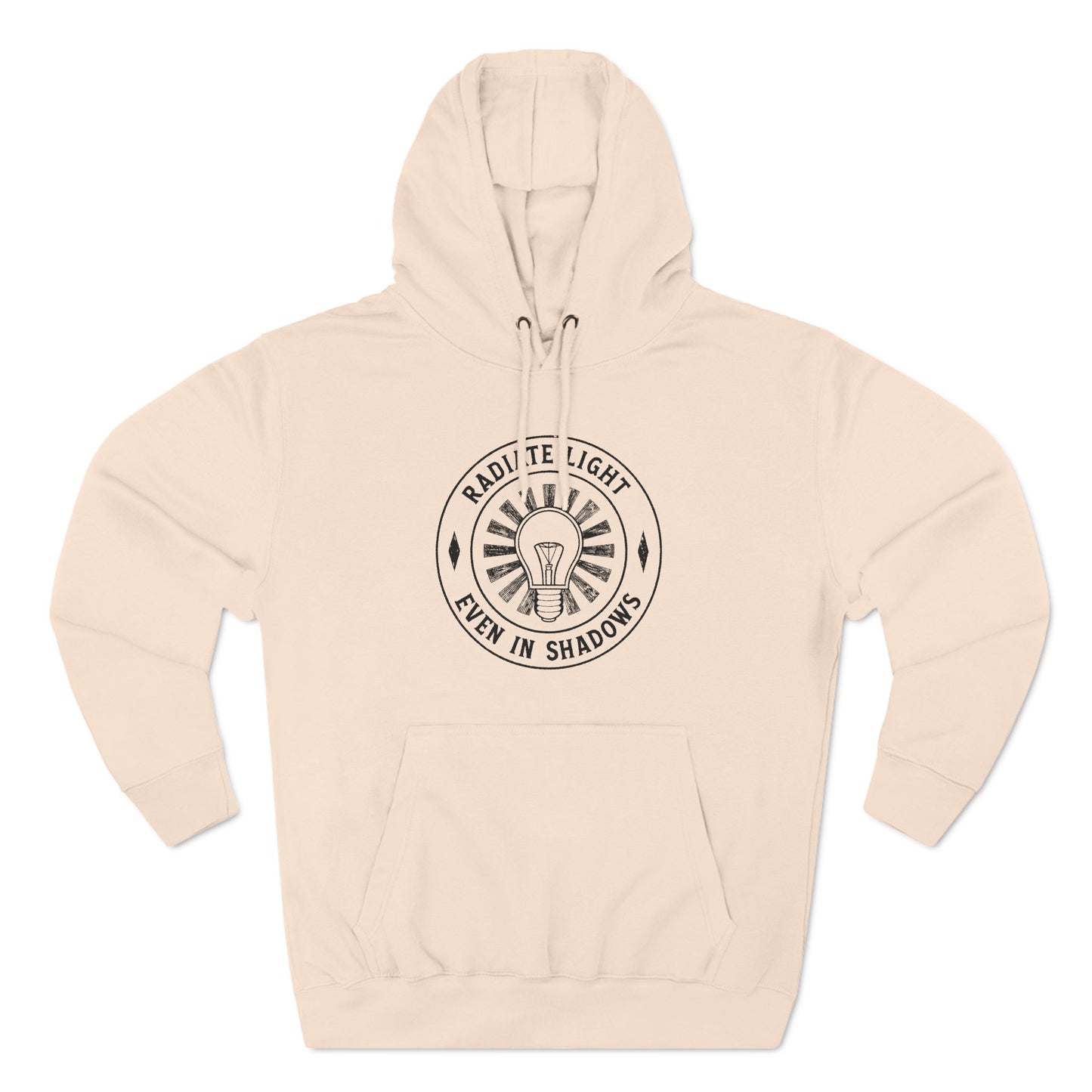 Radiate Light Fleece Hoodie - Inspirational Design for Comfort and Style
