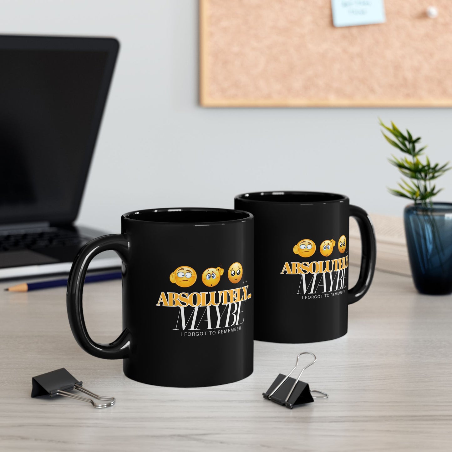 Absolutely Maybe Black Mug - Funny Gift for Coffee Lovers | 11oz & 15oz