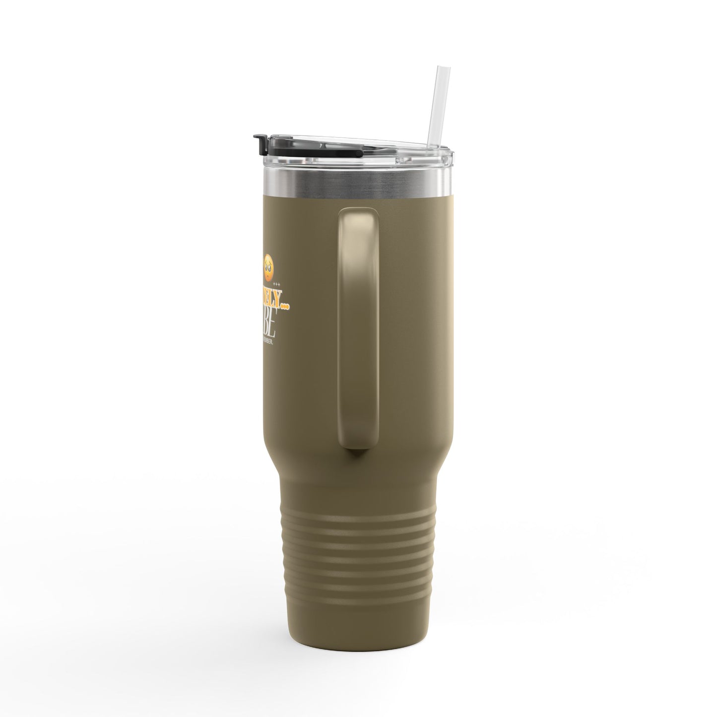 Stylish Insulated Travel Mug with Fun Emoji Design - 40oz