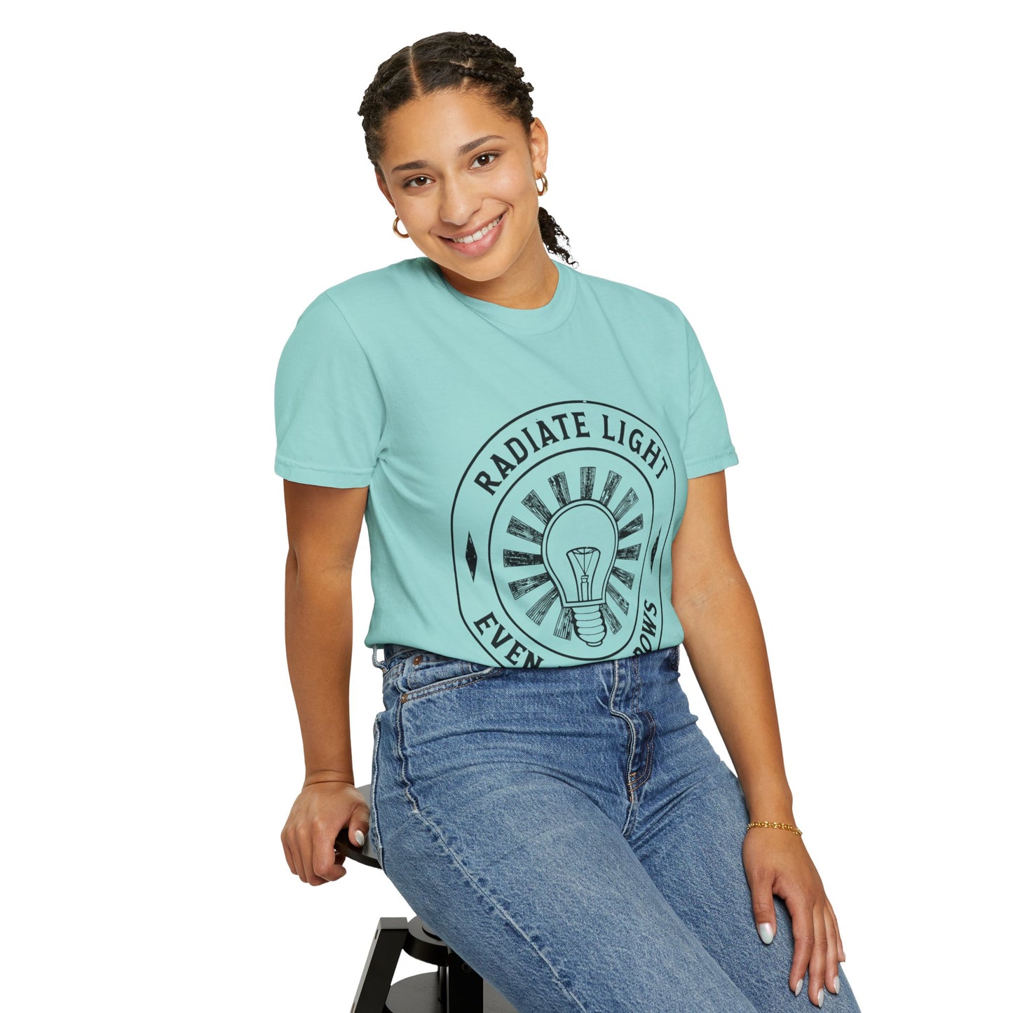 Radiate Light Unisex Garment-Dyed T-Shirt - Inspirational Graphic Tee