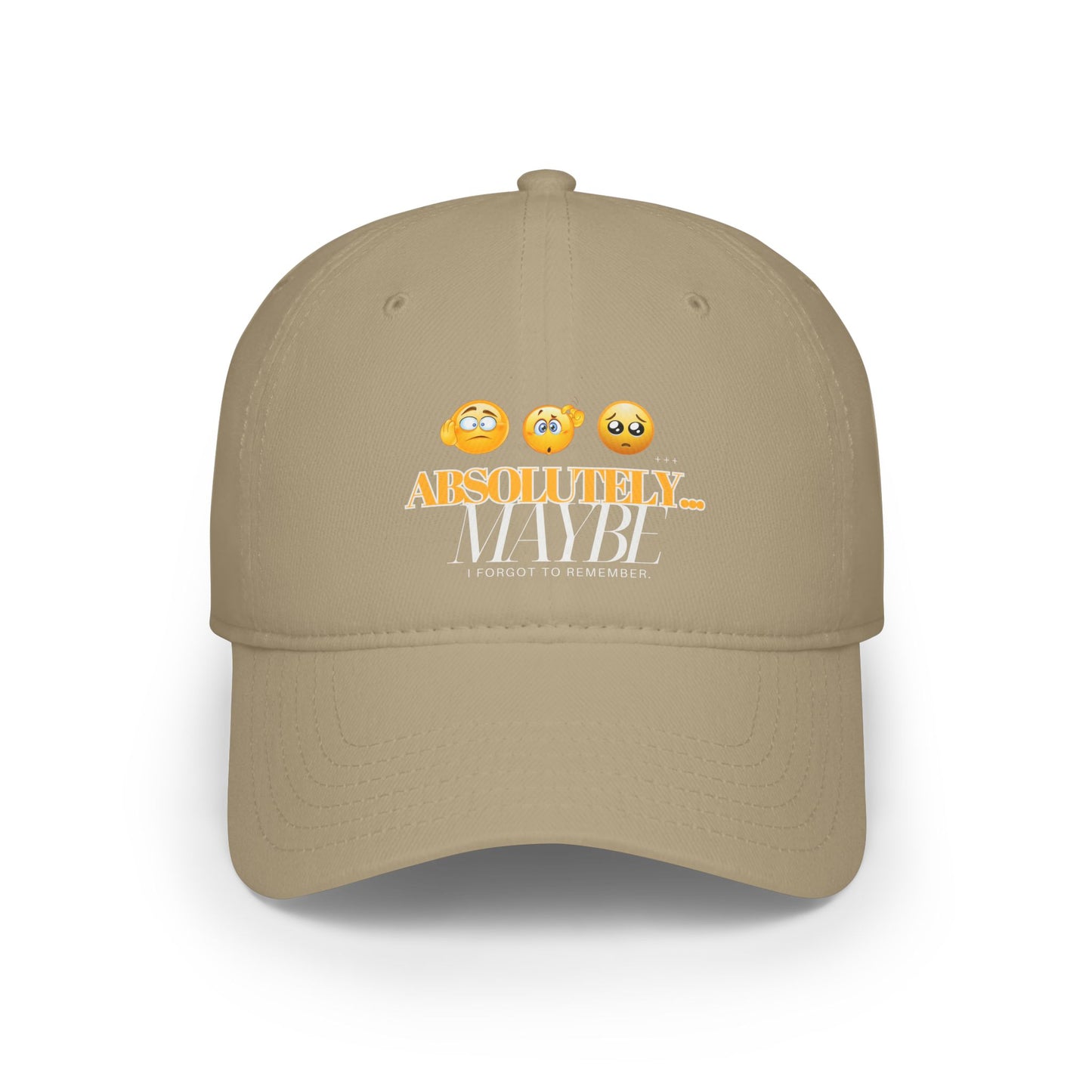 Red Low Profile Baseball Cap | Absolutely Maybe Emojis Cap