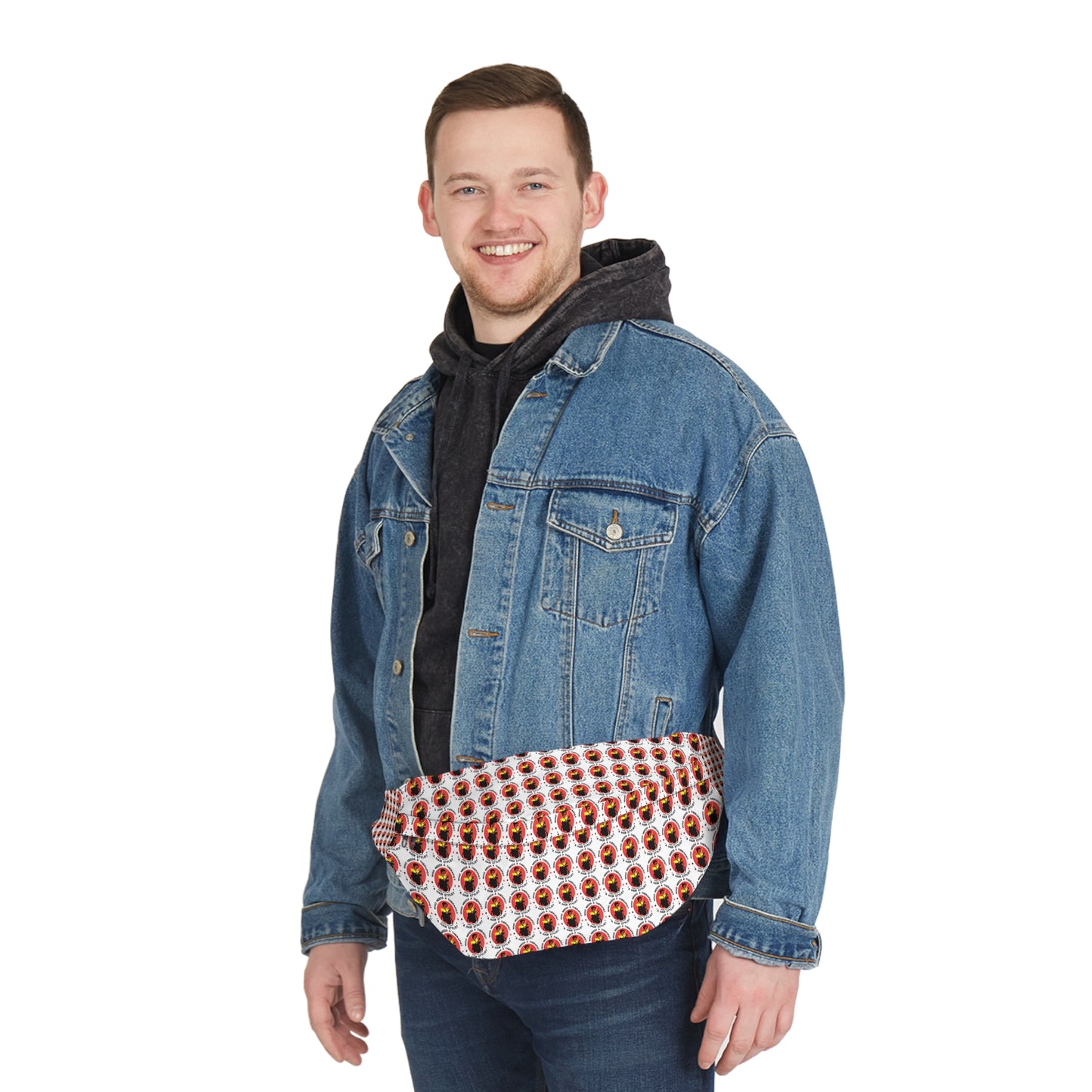 Vibrant Patterned Large Fanny Pack for Festivals & Everyday Use