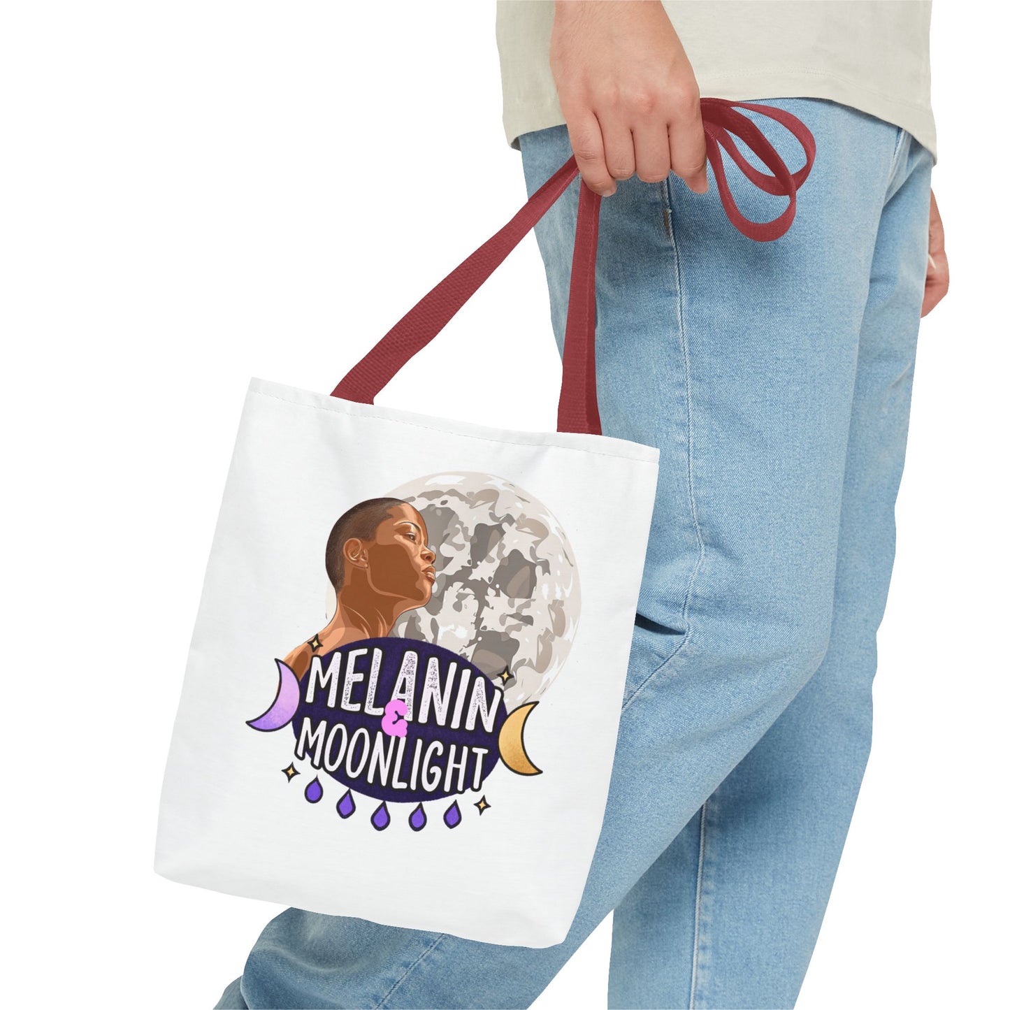 Melanin & Moonlight Inspirational Tote Bag – Perfect for Everyday Use and Celebrations