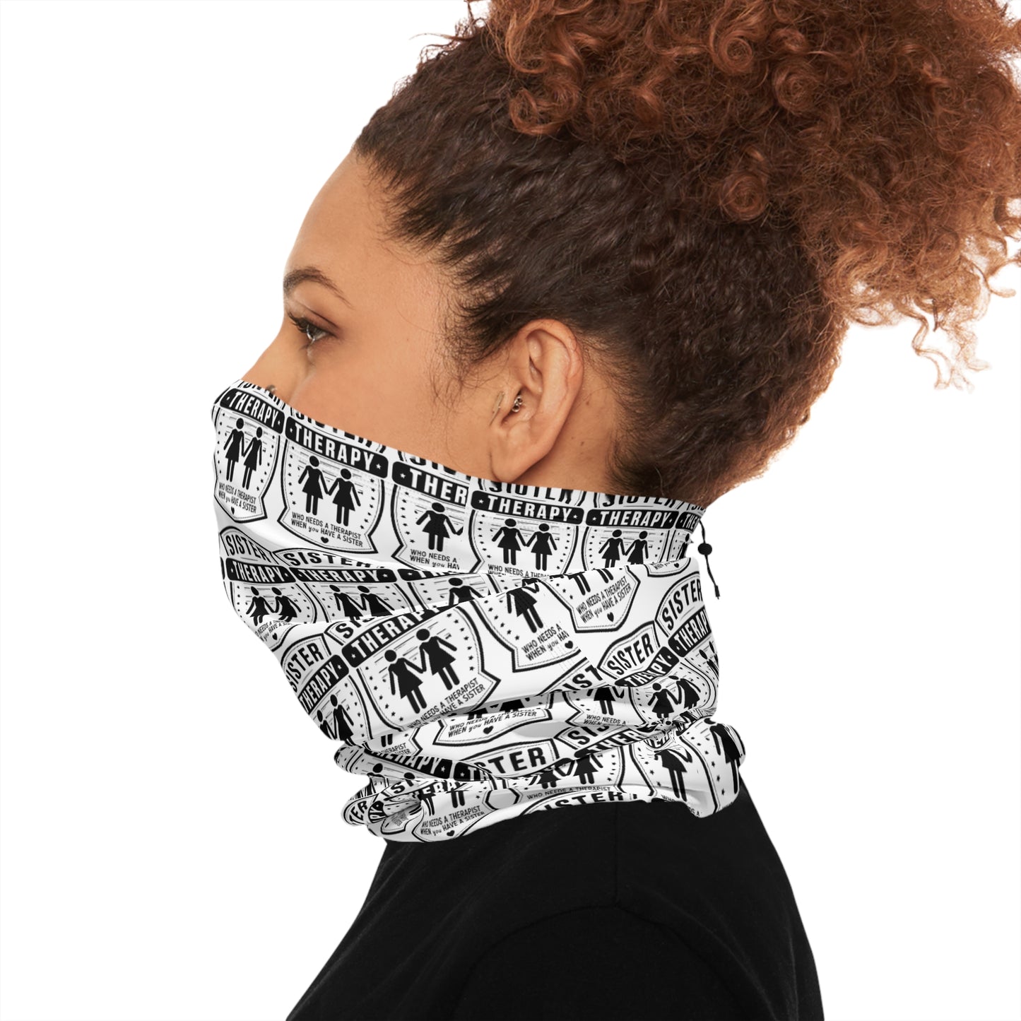Sisterhood Winter Neck Gaiter with Drawstring - Cozy & Stylish Gift