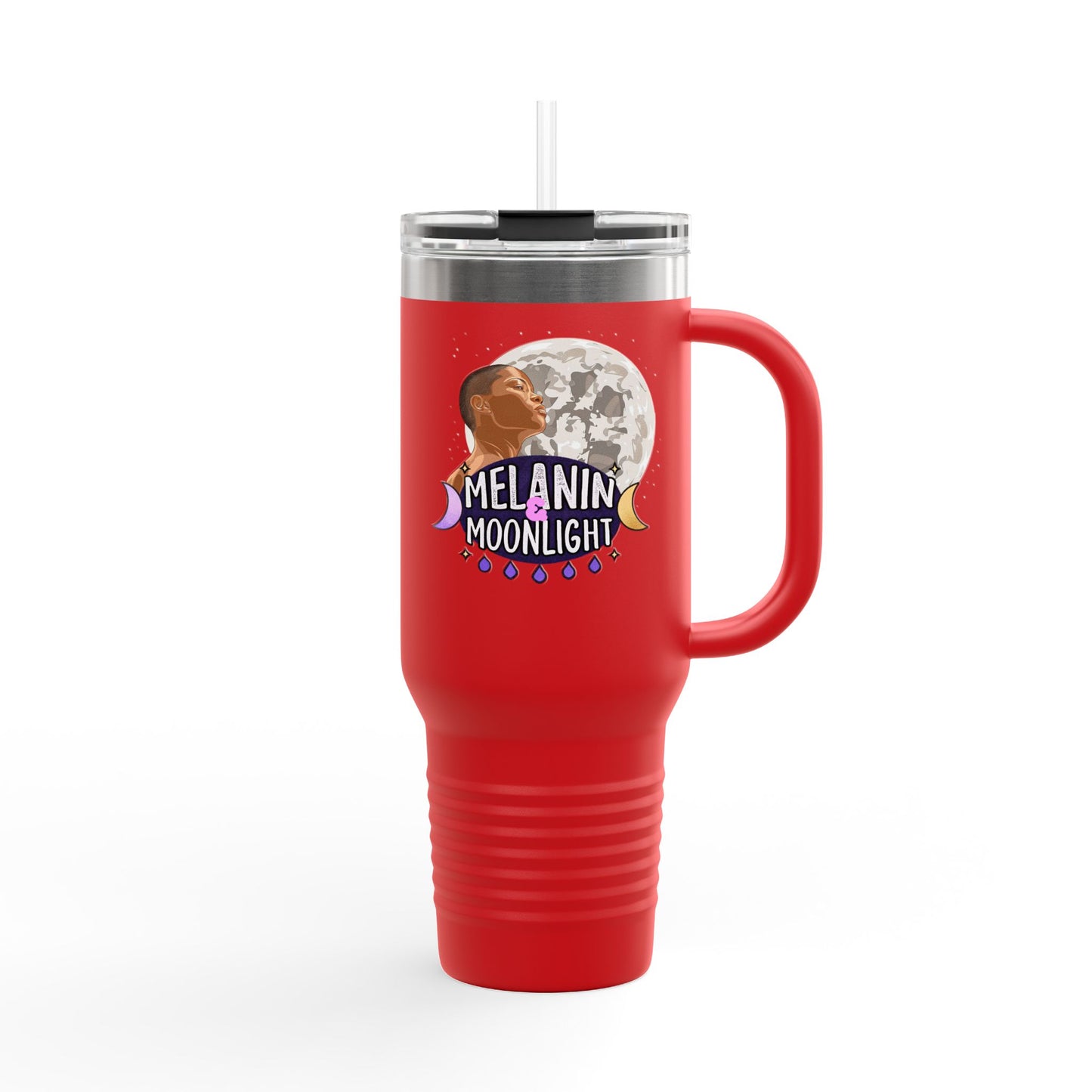 Personalized Insulated Travel Mug - 40oz Moonlight Design
