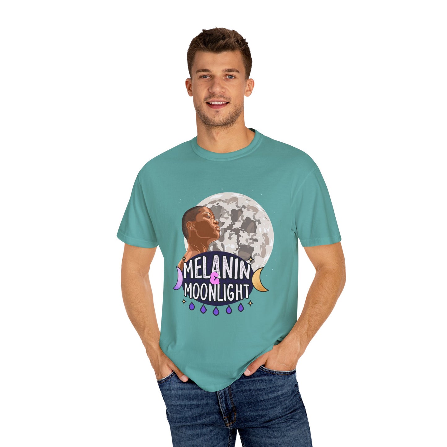 Melanin & Moonlight Unisex Garment-Dyed T-Shirt - Celebrate Cultural Heritage