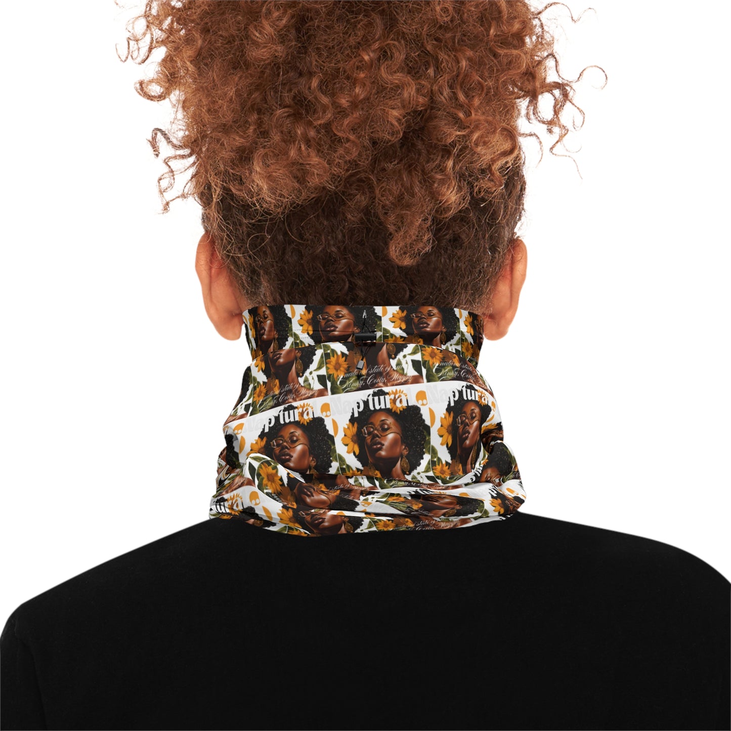 Artistic Winter Neck Gaiter with Drawstring - Cozy & Stylish Accessory for Cold Days