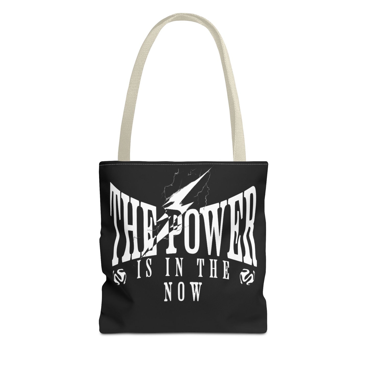 Empowerment Tote Bag - "The Power is in the Now" - Motivational Black Tote for Everyday Use