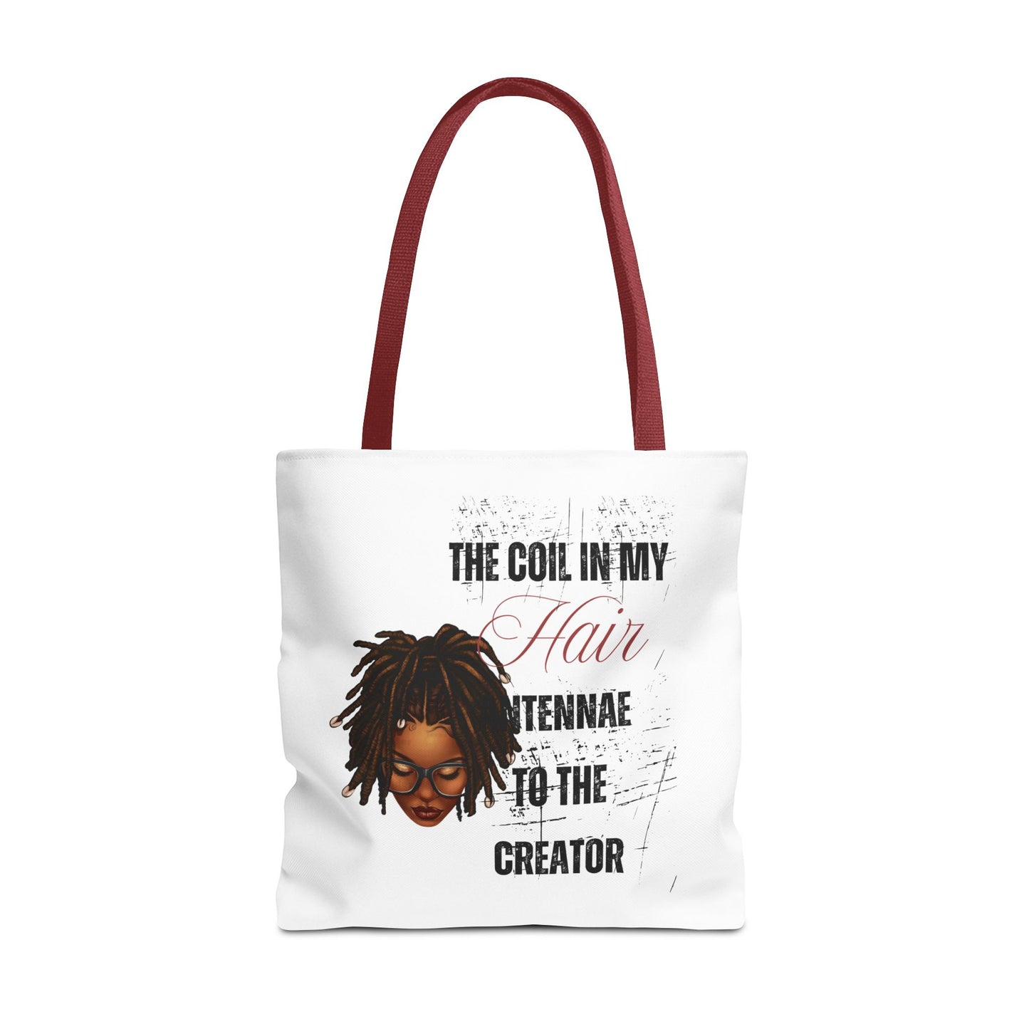 Empowering Black Hair Tote Bag - 'The Coil in My Hair' Design