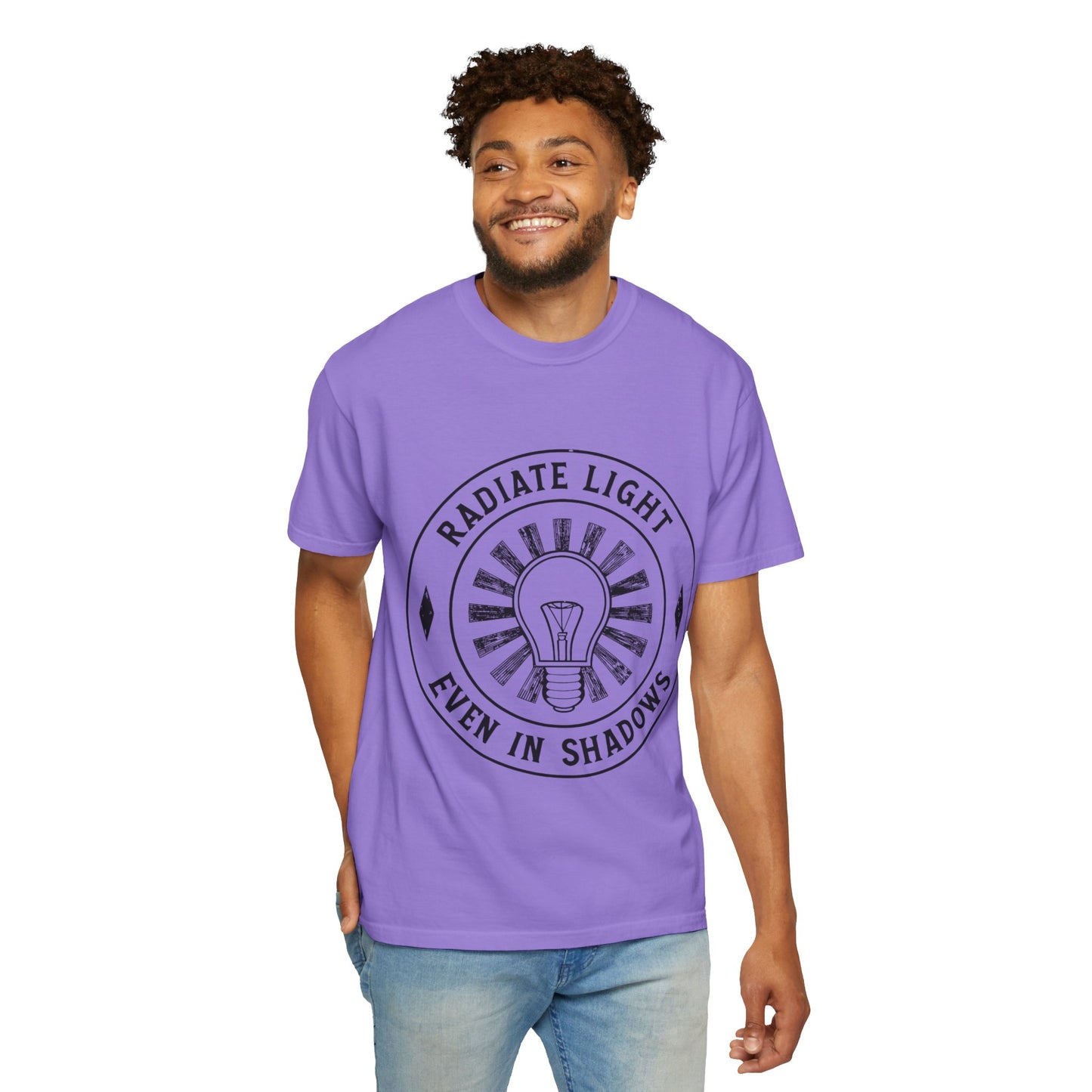Radiate Light Unisex Garment-Dyed T-Shirt - Inspirational Graphic Tee