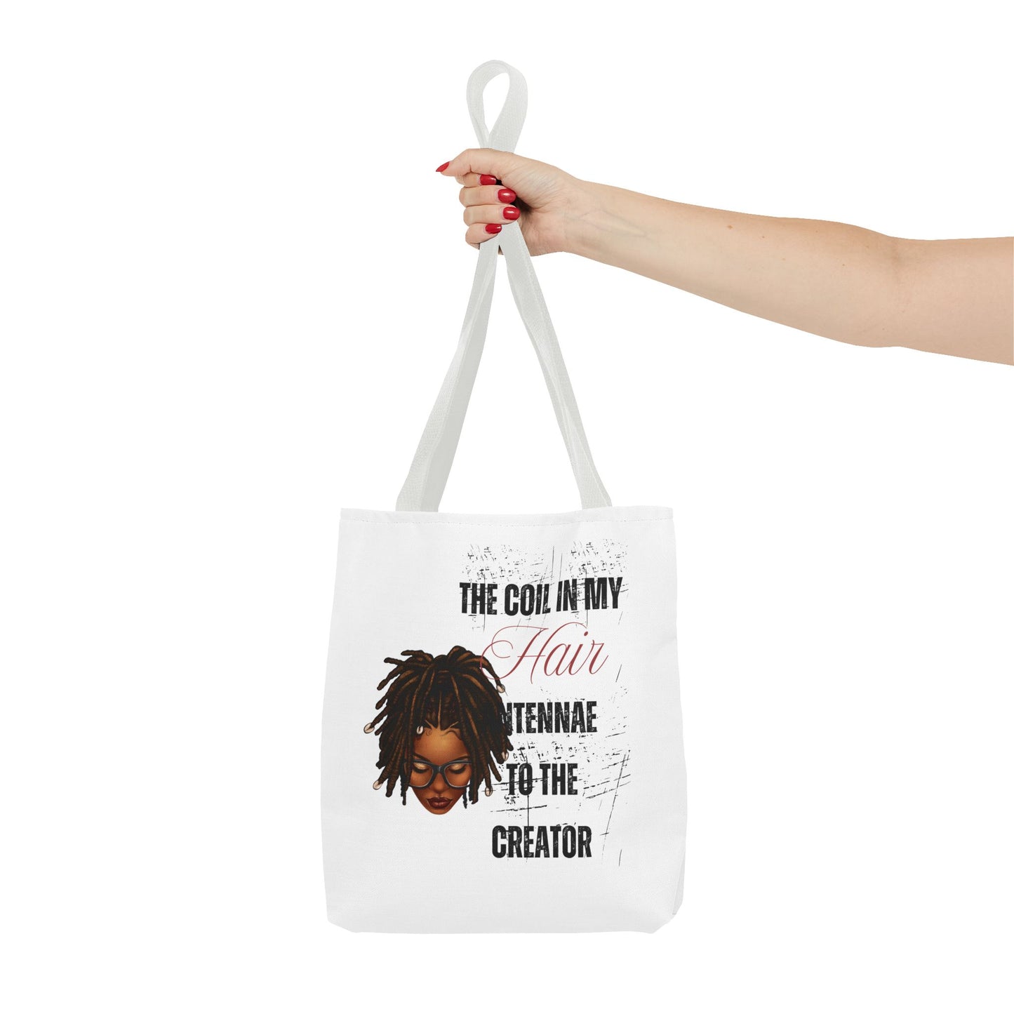 Empowering Black Hair Tote Bag - 'The Coil in My Hair' Design