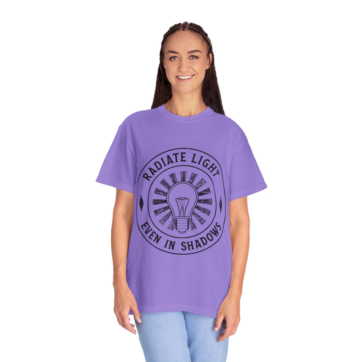 Radiate Light Unisex Garment-Dyed T-Shirt - Inspirational Graphic Tee