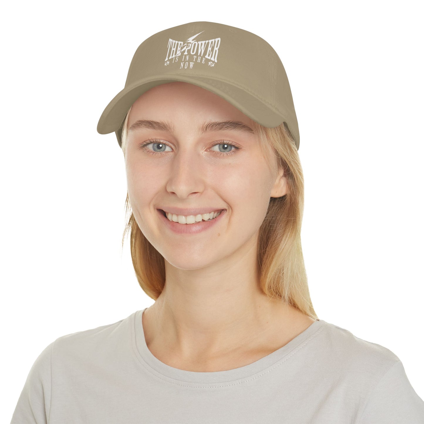 Empowering Red Low Profile Baseball Cap - "The Power is in the Now"