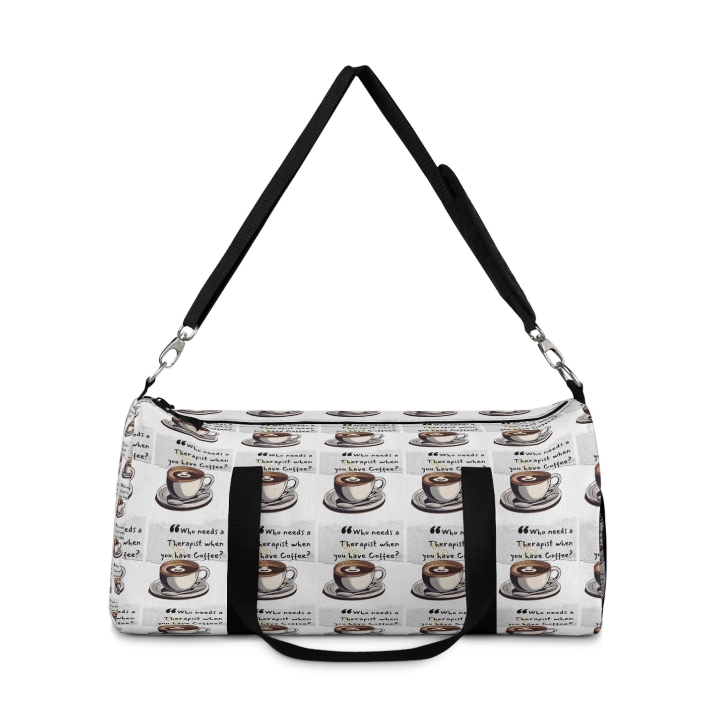 Coffee Lover's Duffel Bag - Perfect for Travel & Gym with Fun Quote