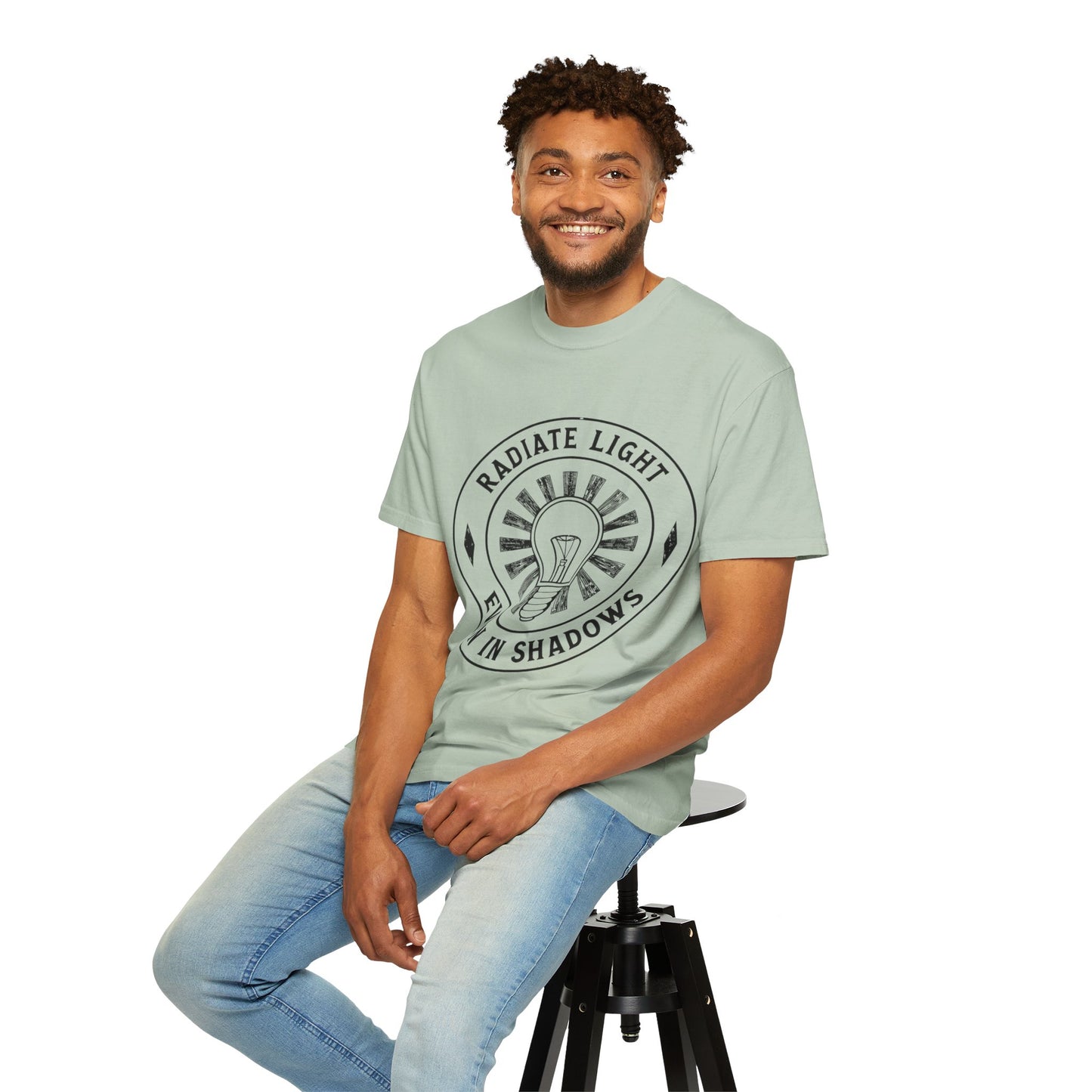 Radiate Light Unisex Garment-Dyed T-Shirt - Inspirational Graphic Tee