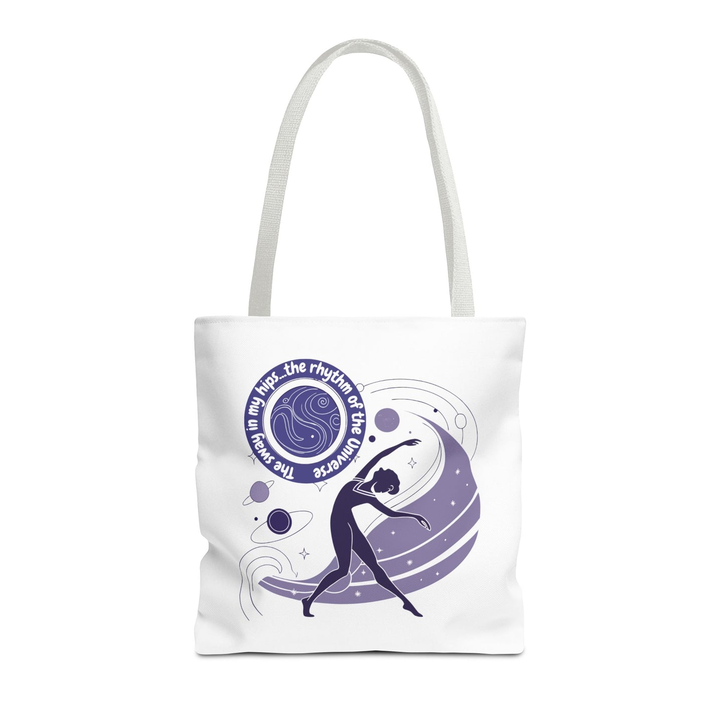 Cosmic Dance Tote Bag – Inspirational Art for Yoga Lovers