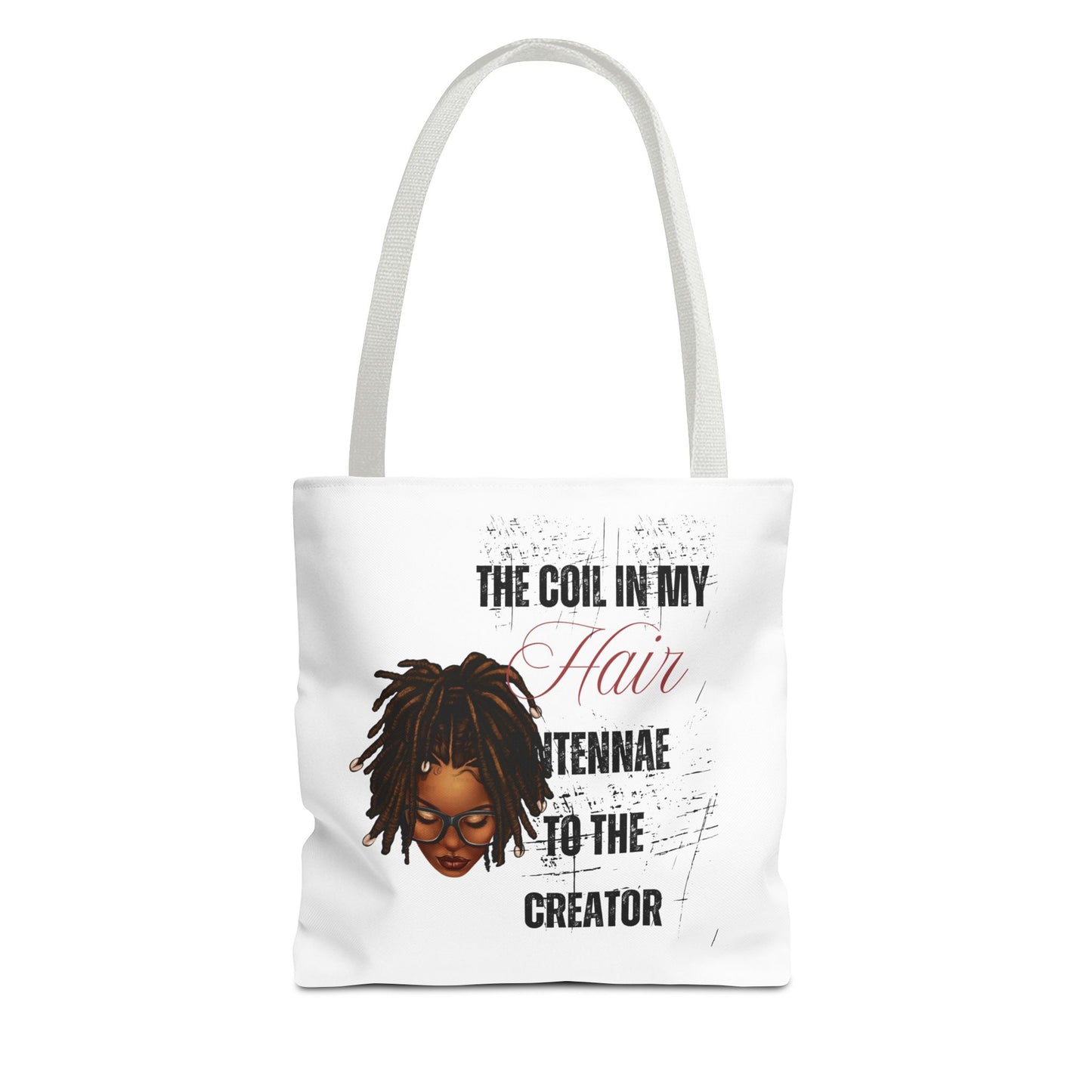 Empowering Black Hair Tote Bag - 'The Coil in My Hair' Design