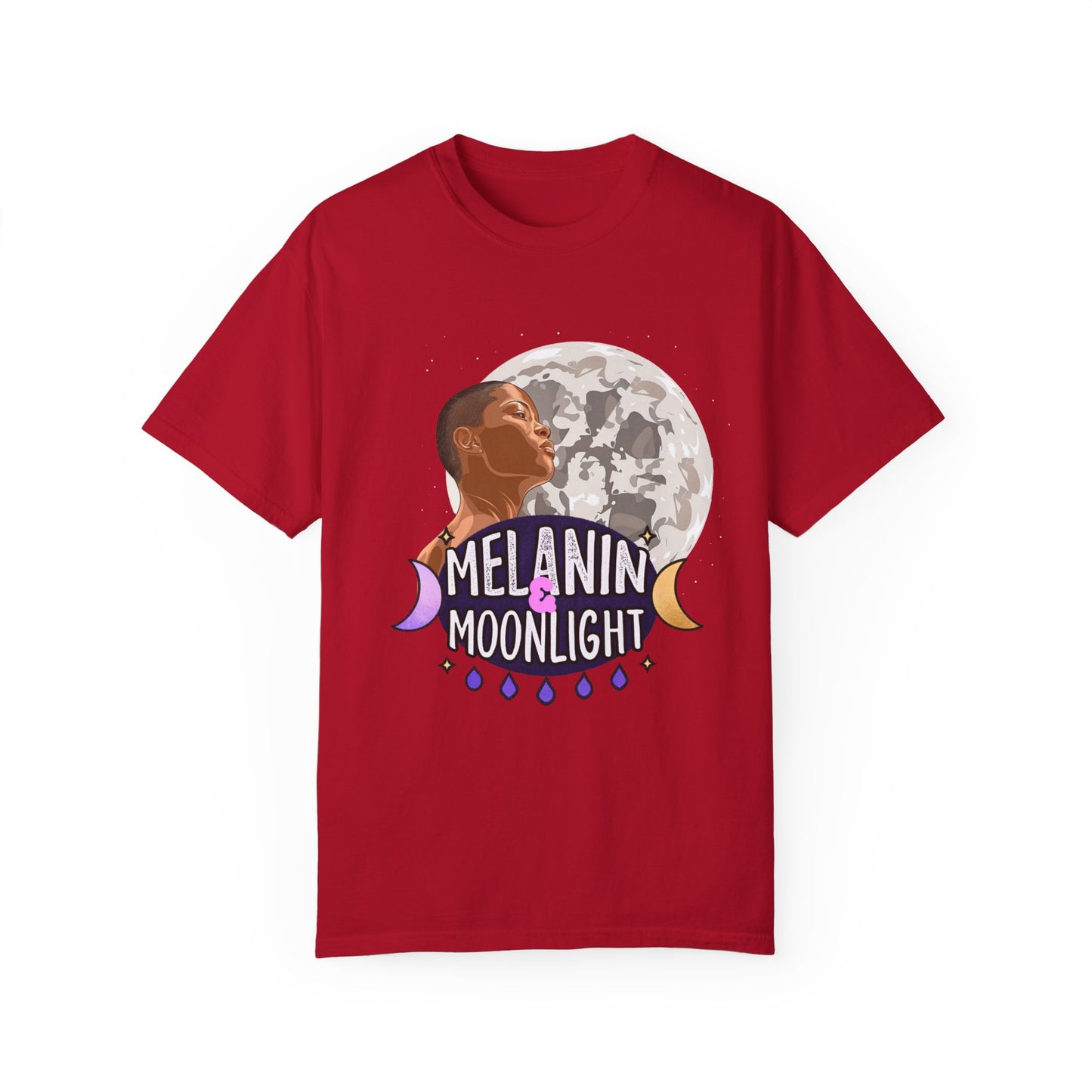 Melanin & Moonlight Unisex Garment-Dyed T-Shirt - Celebrate Cultural Heritage