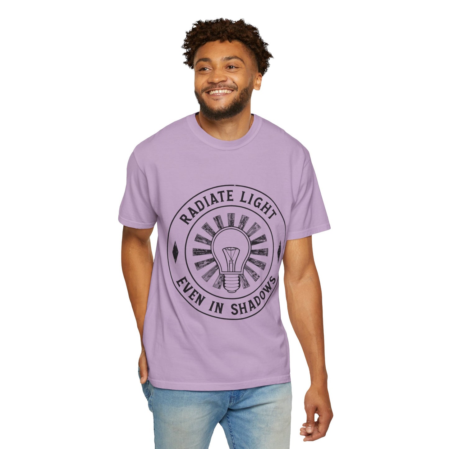 Radiate Light Unisex Garment-Dyed T-Shirt - Inspirational Graphic Tee
