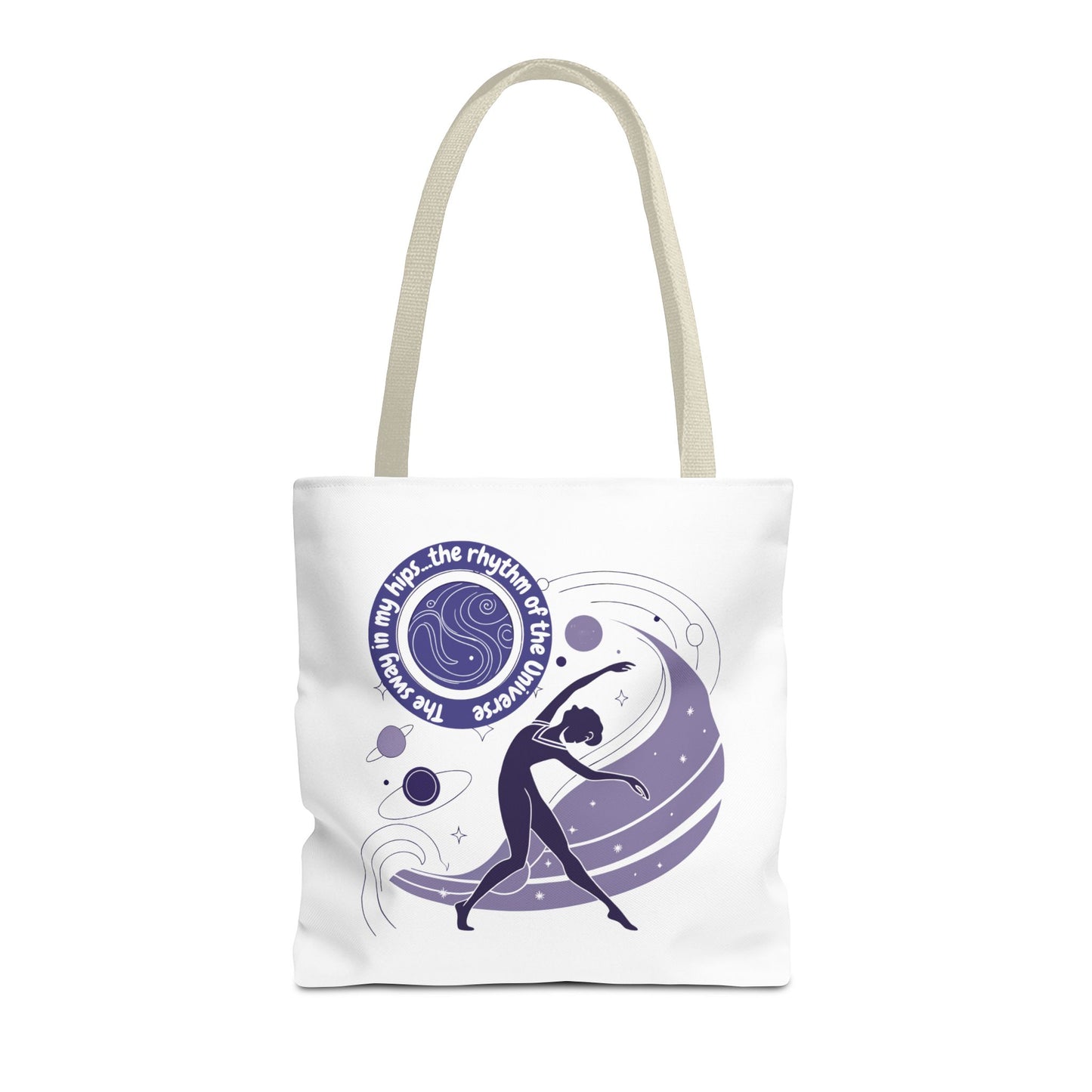 Cosmic Dance Tote Bag – Inspirational Art for Yoga Lovers