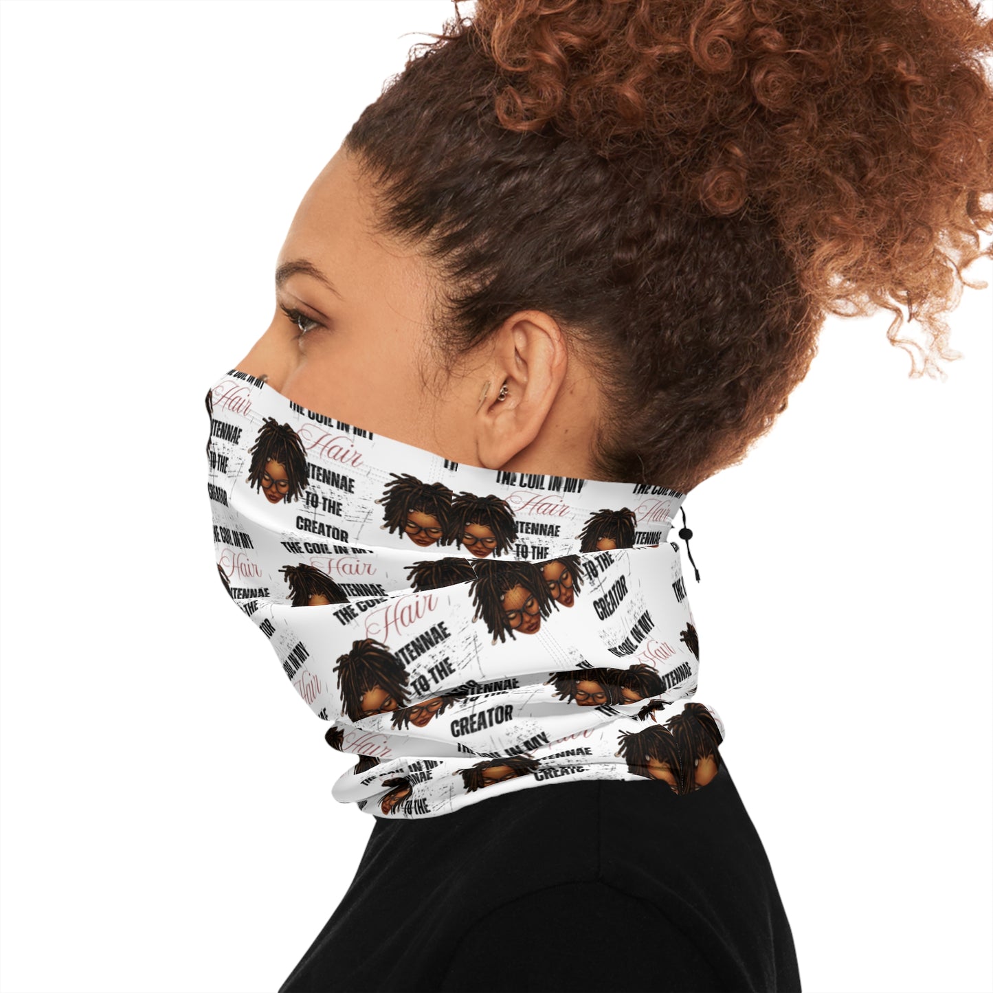 Cozy Winter Neck Gaiter with Inspirational Text