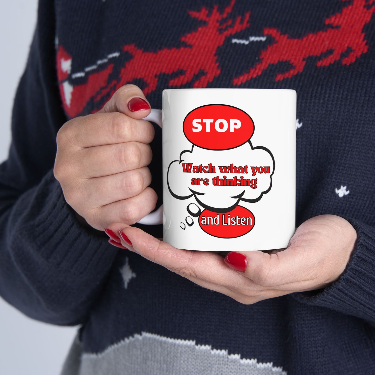 Fun Thoughtful Ceramic Mug - 11oz & 15oz, Perfect for Coffee Lovers