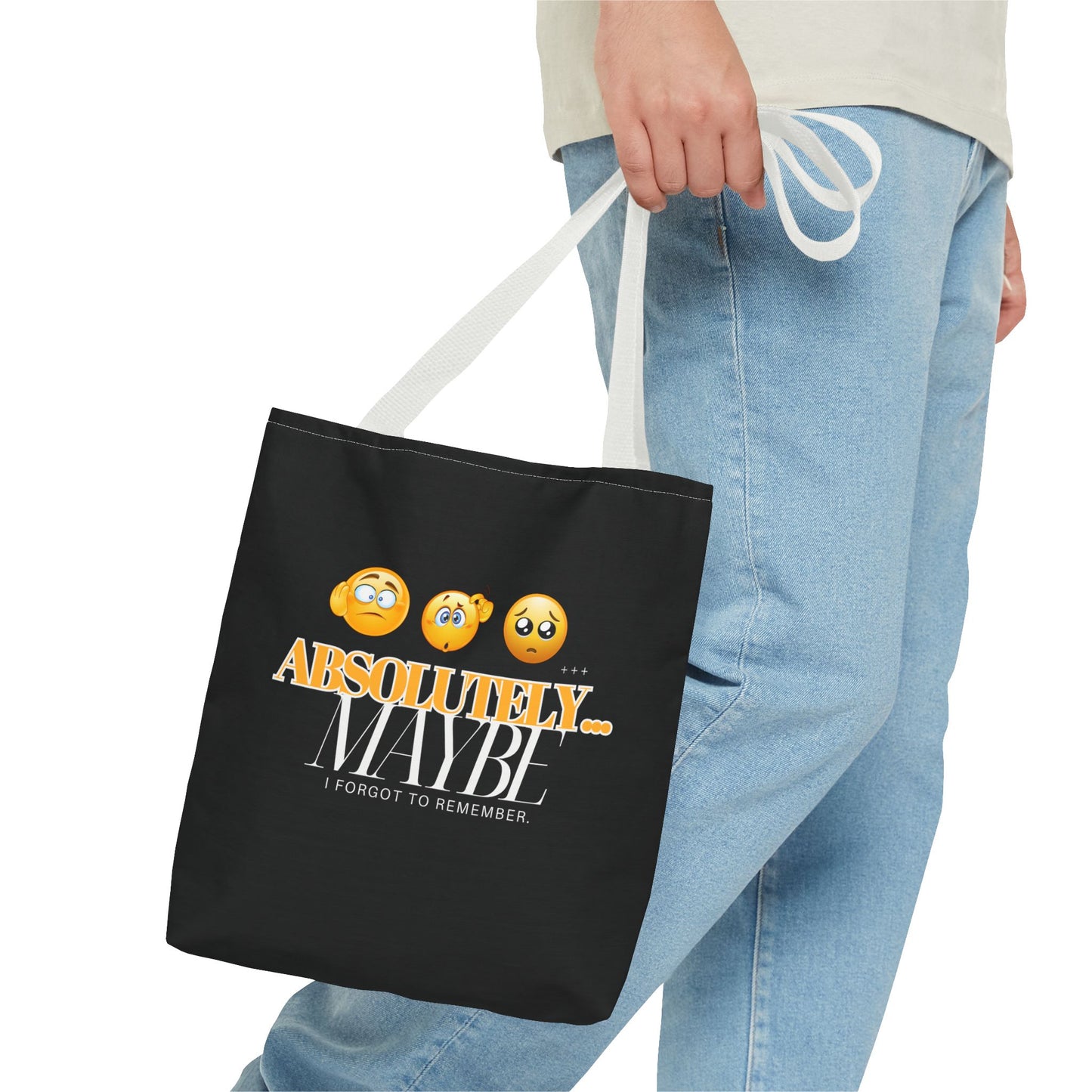 Funny Emoji Tote Bag - 'Absolutely Maybe' - Perfect for Everyday Use & Gifts