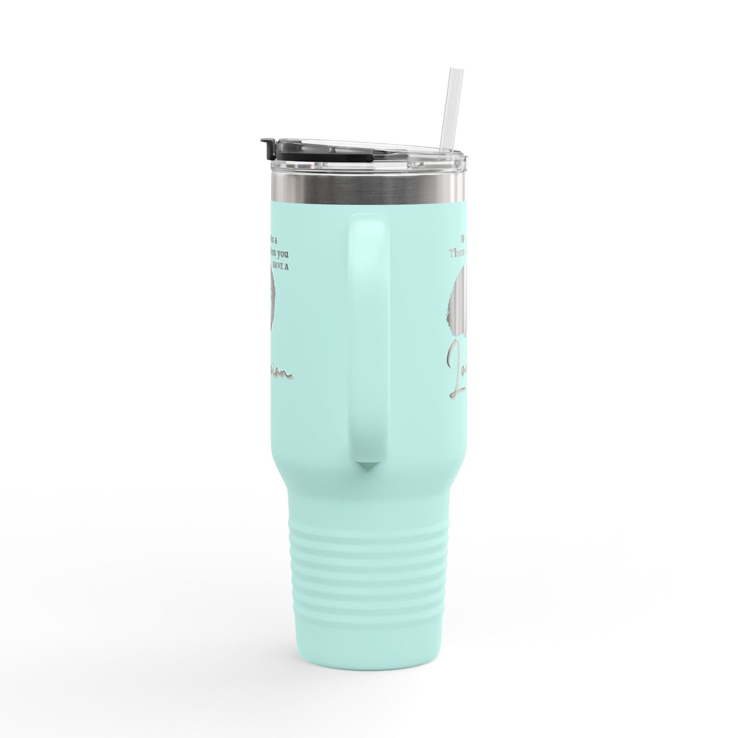 Empowering Insulated Travel Mug - 40oz - 'Who Needs a Therapist When You Have a Jectician?'