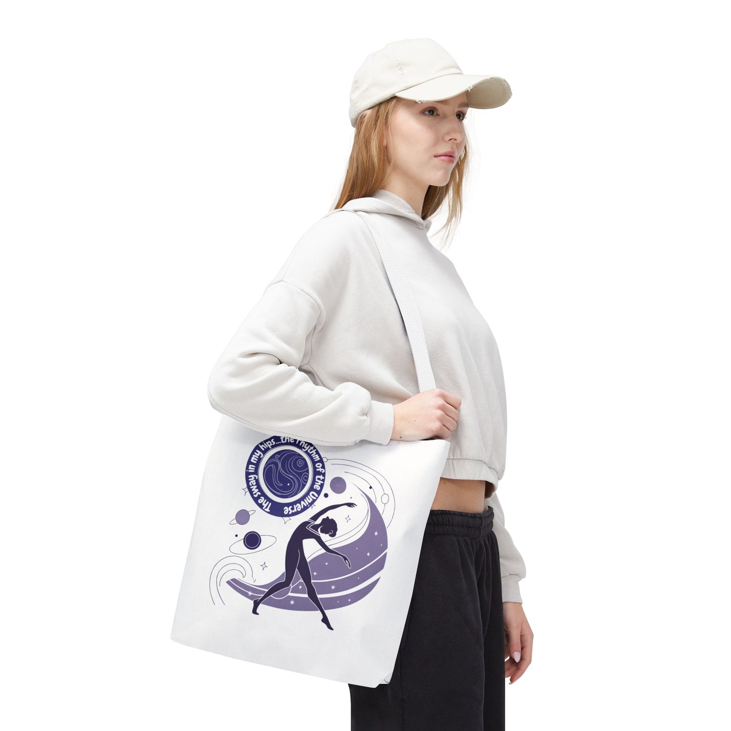 Cosmic Dance Tote Bag – Inspirational Art for Yoga Lovers