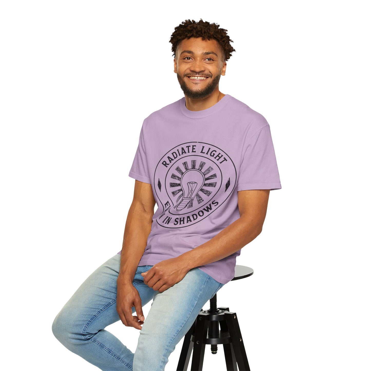 Radiate Light Unisex Garment-Dyed T-Shirt - Inspirational Graphic Tee