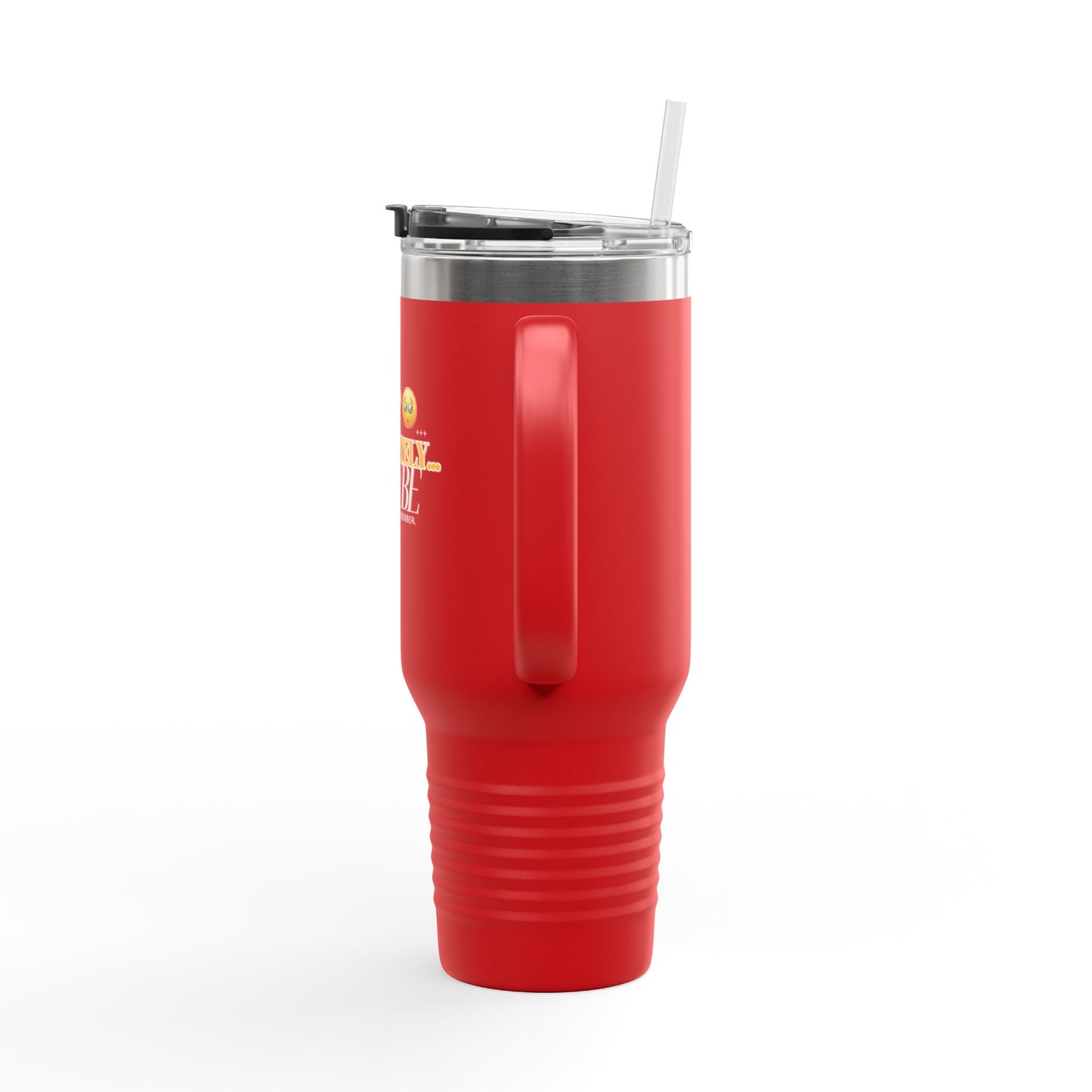 Stylish Insulated Travel Mug with Fun Emoji Design - 40oz