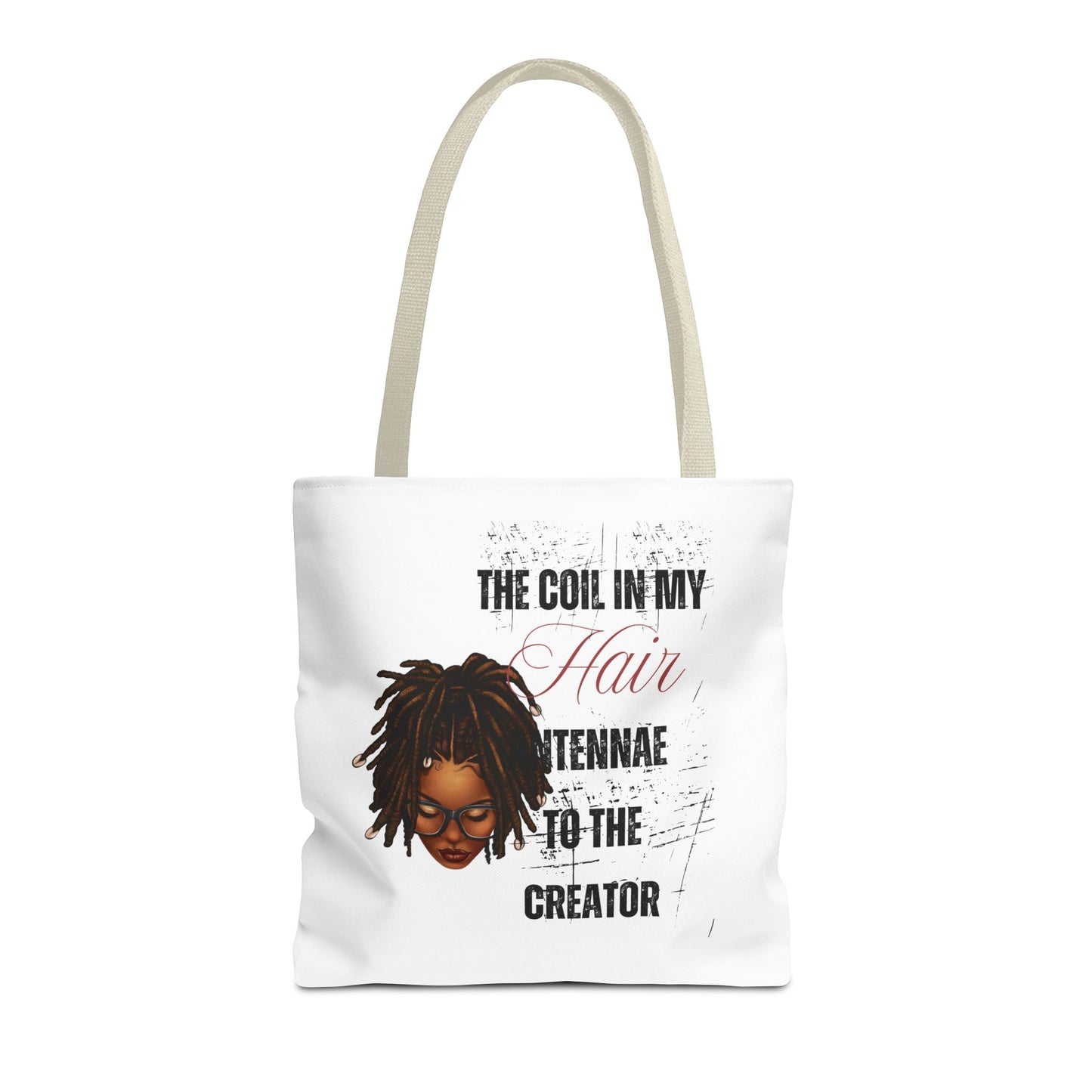 Empowering Black Hair Tote Bag - 'The Coil in My Hair' Design