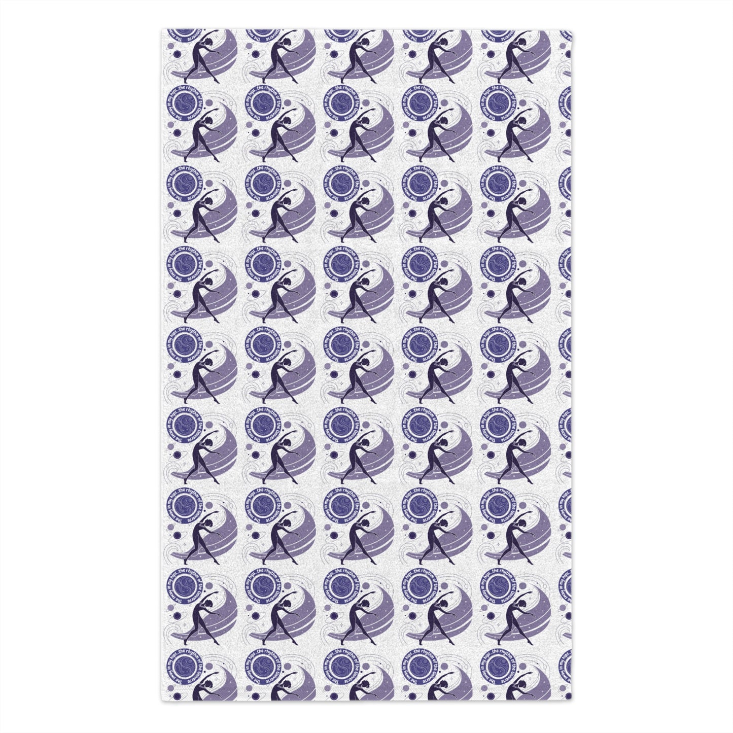 Stylish Rally Towel with Dance Motif - 11x18 Gym & Beach Accessory