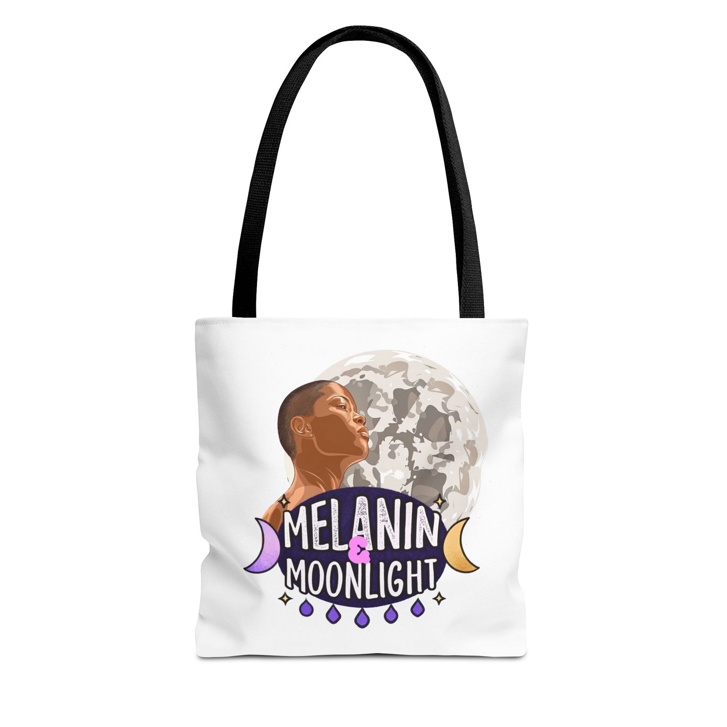 Melanin & Moonlight Inspirational Tote Bag – Perfect for Everyday Use and Celebrations