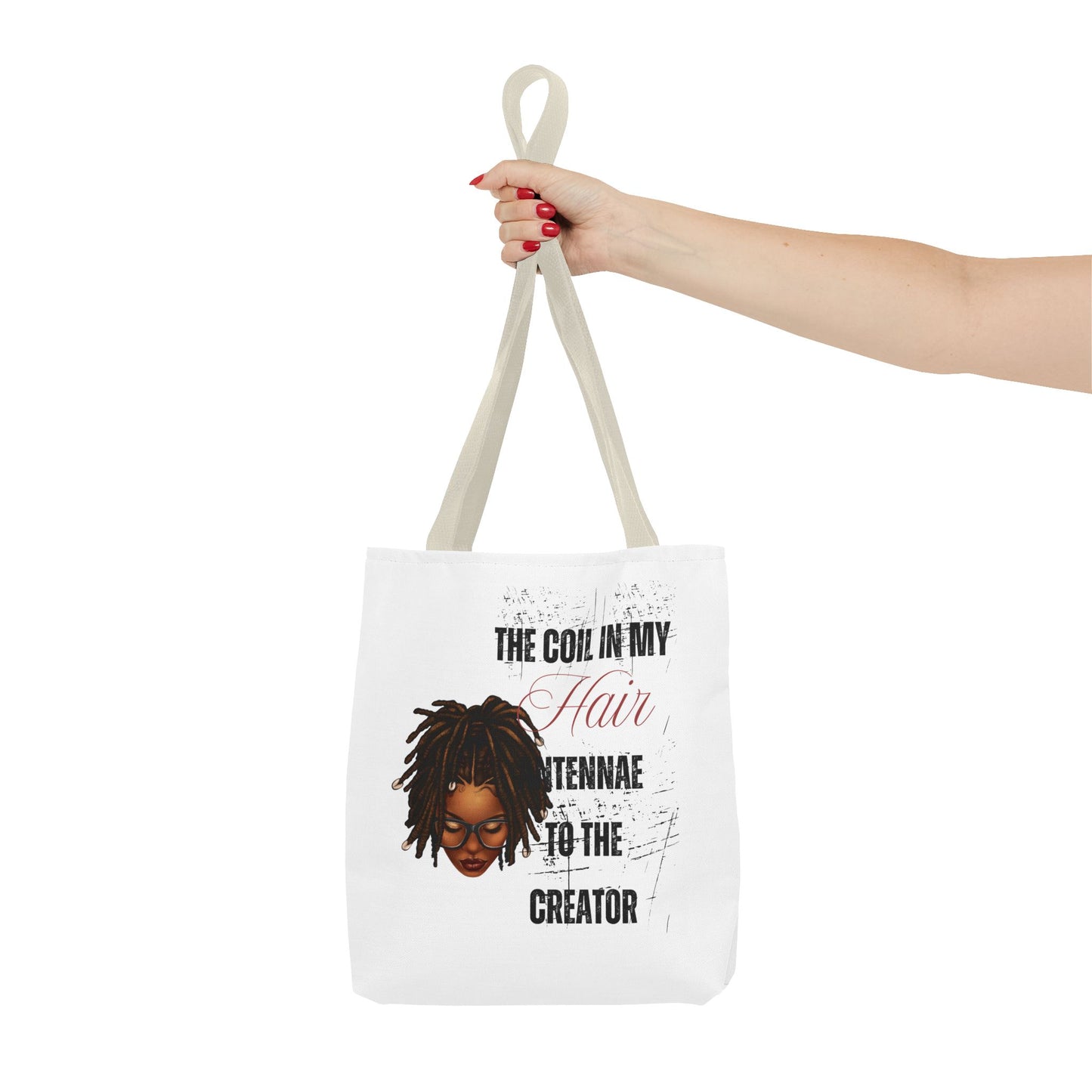 Empowering Black Hair Tote Bag - 'The Coil in My Hair' Design