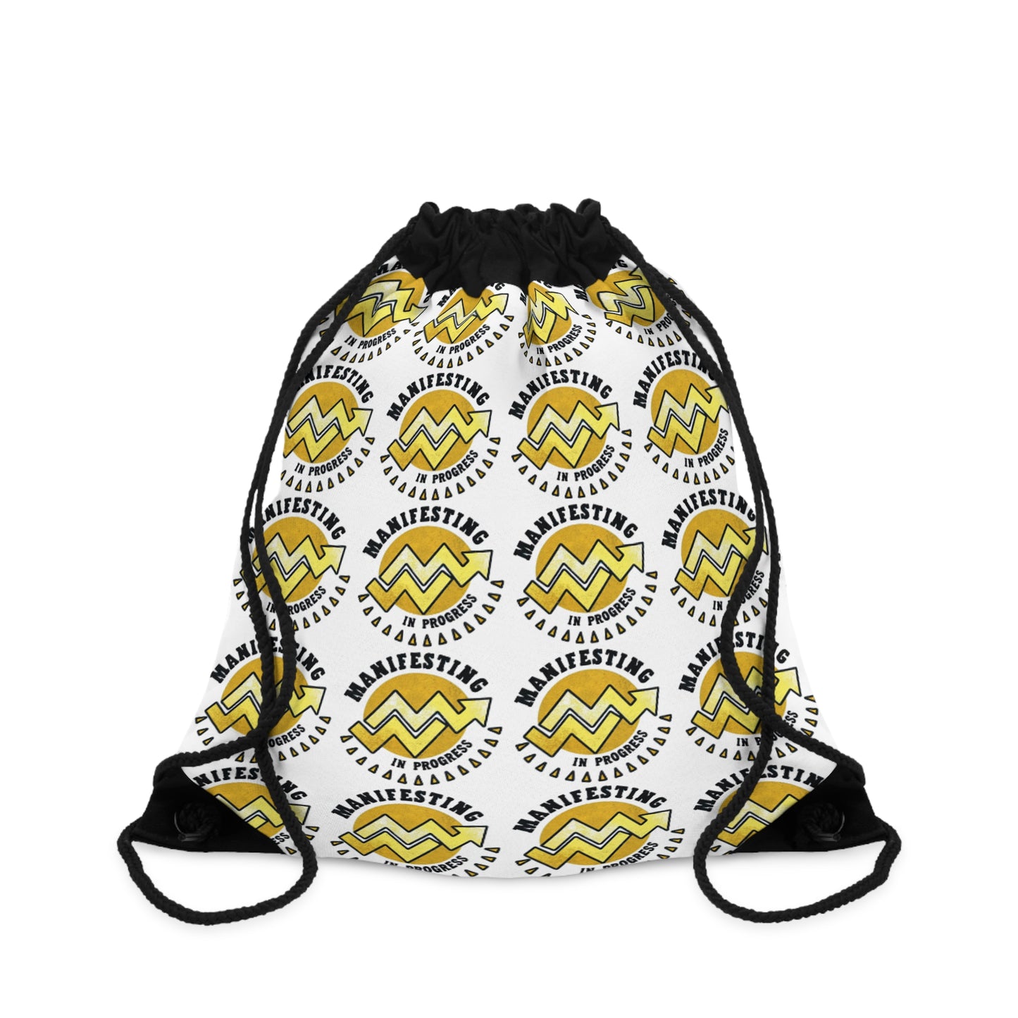 Manifesting Vibes Drawstring Bag - Perfect for Gym, School, or Travel