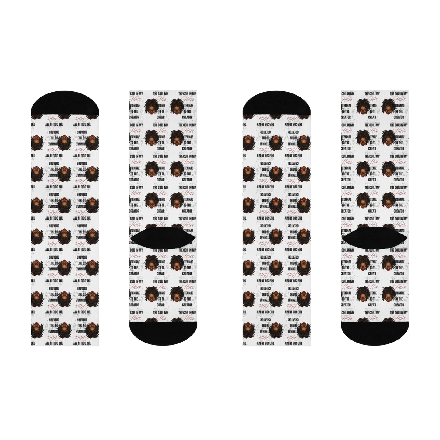 Inspirational Cushioned Crew Socks - Celebrate Your Hair!