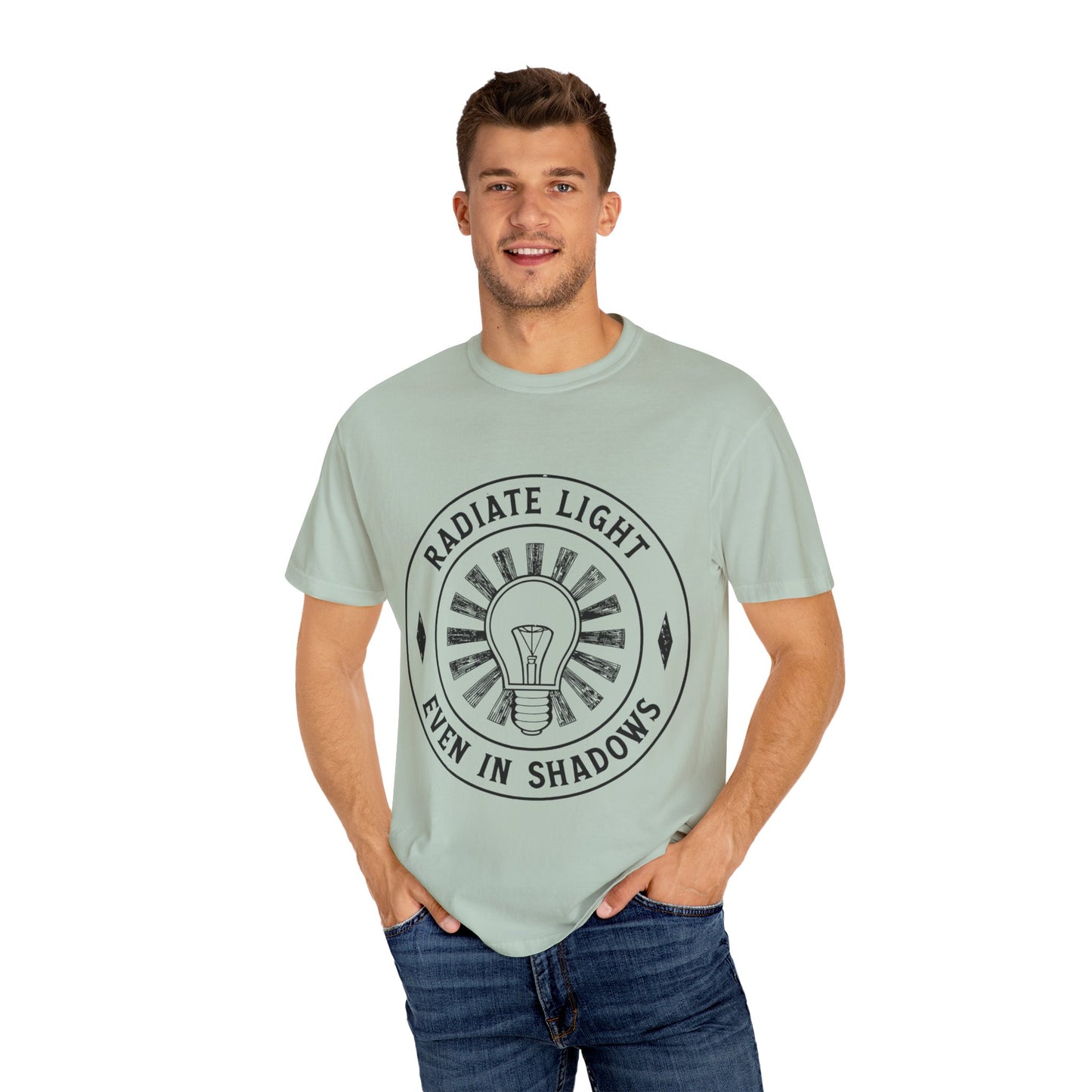 Radiate Light Unisex Garment-Dyed T-Shirt - Inspirational Graphic Tee