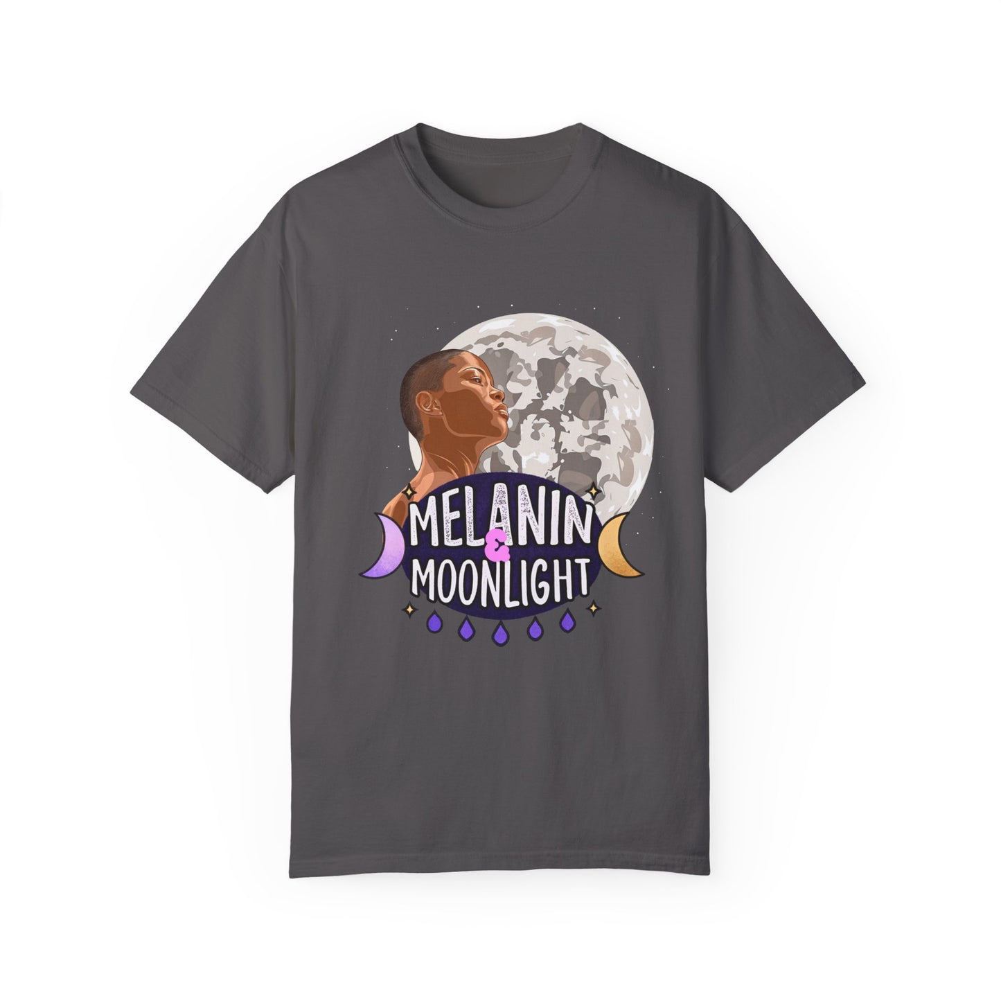 Melanin & Moonlight Unisex Garment-Dyed T-Shirt - Celebrate Cultural Heritage