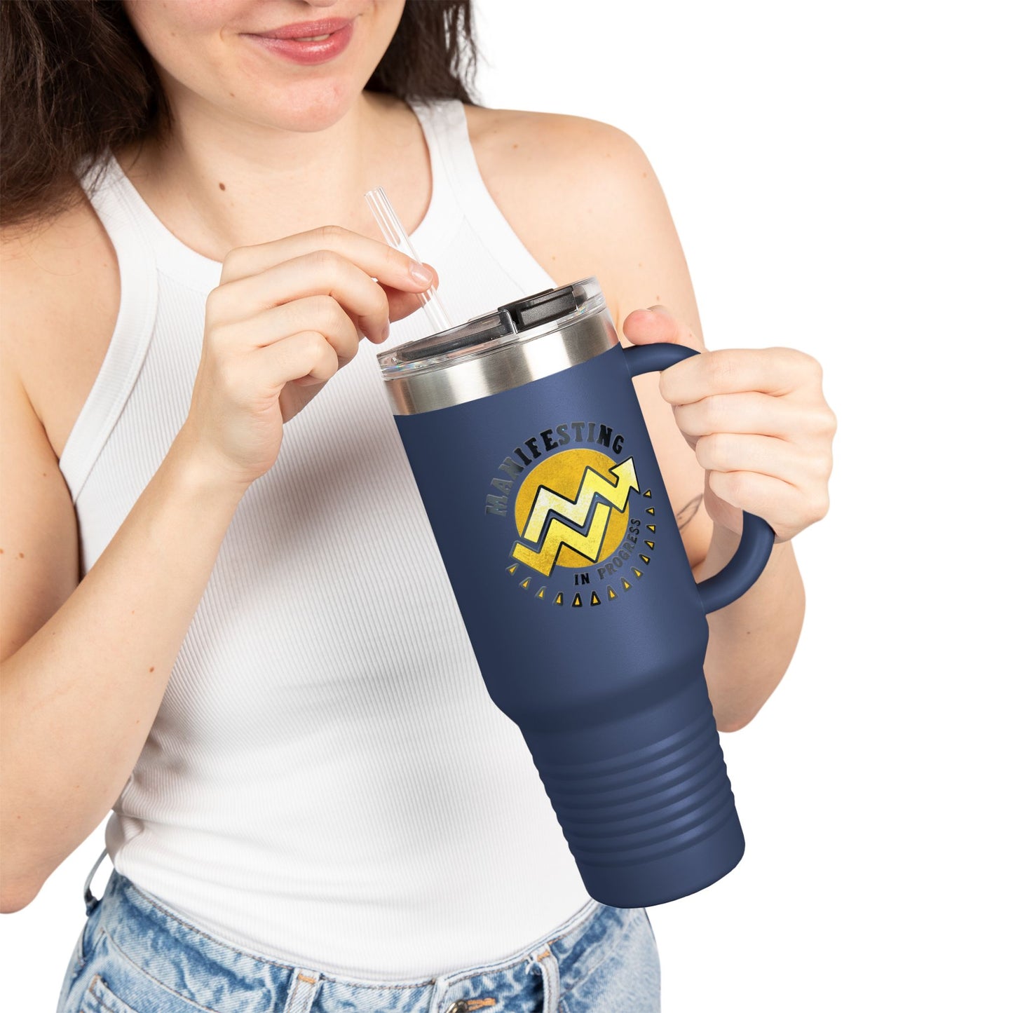 Manifesting in Progress Insulated Travel Mug - 40oz